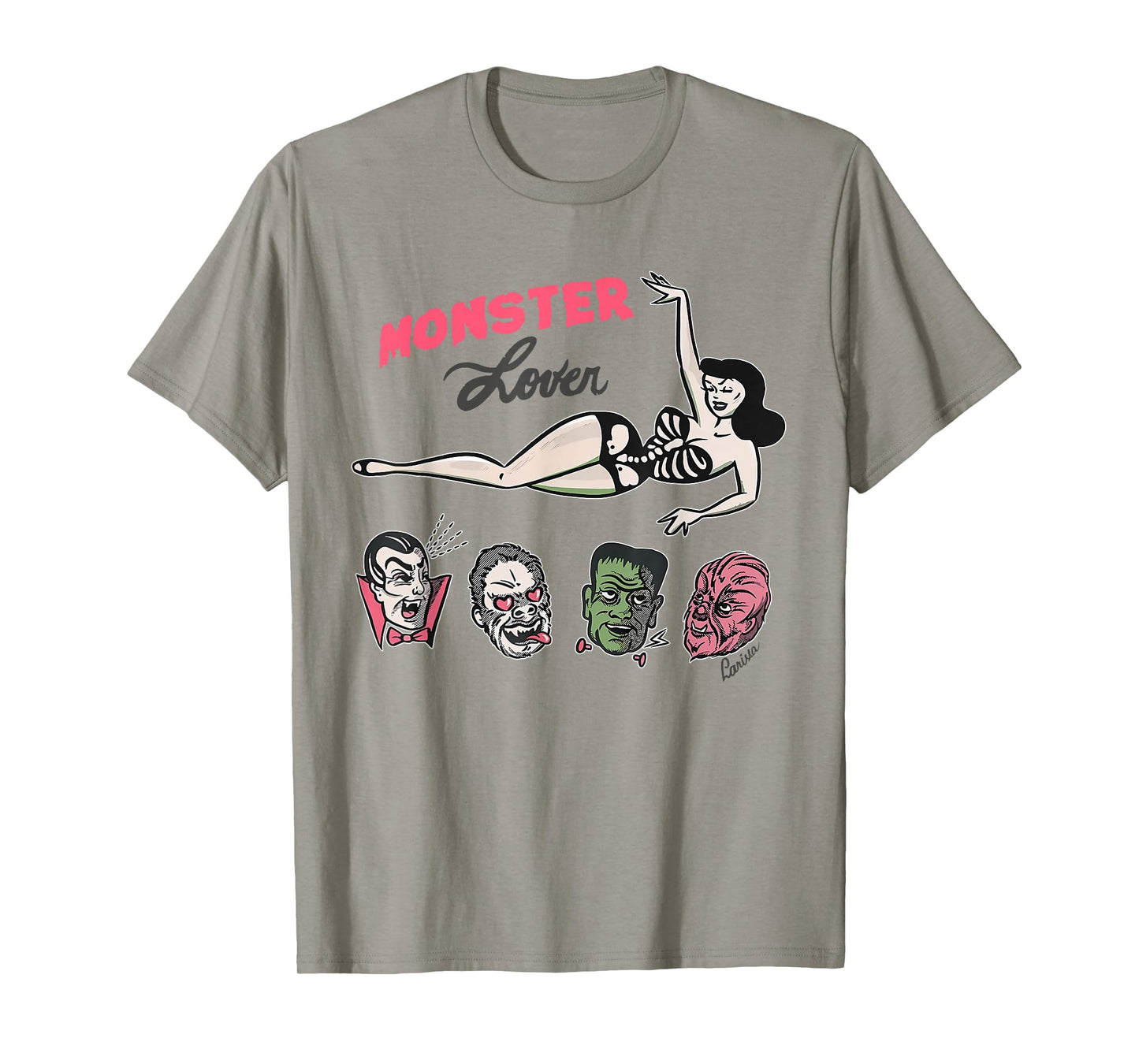 Retro Funny Monster Lover Vampire Frankenstein Halloween T-Shirt
