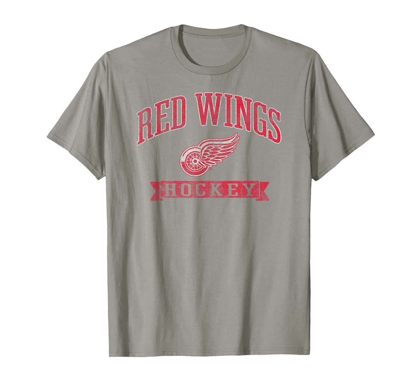 Detroit Red Wings Vintage Hockey Gray Officially Licensed T-Shirt