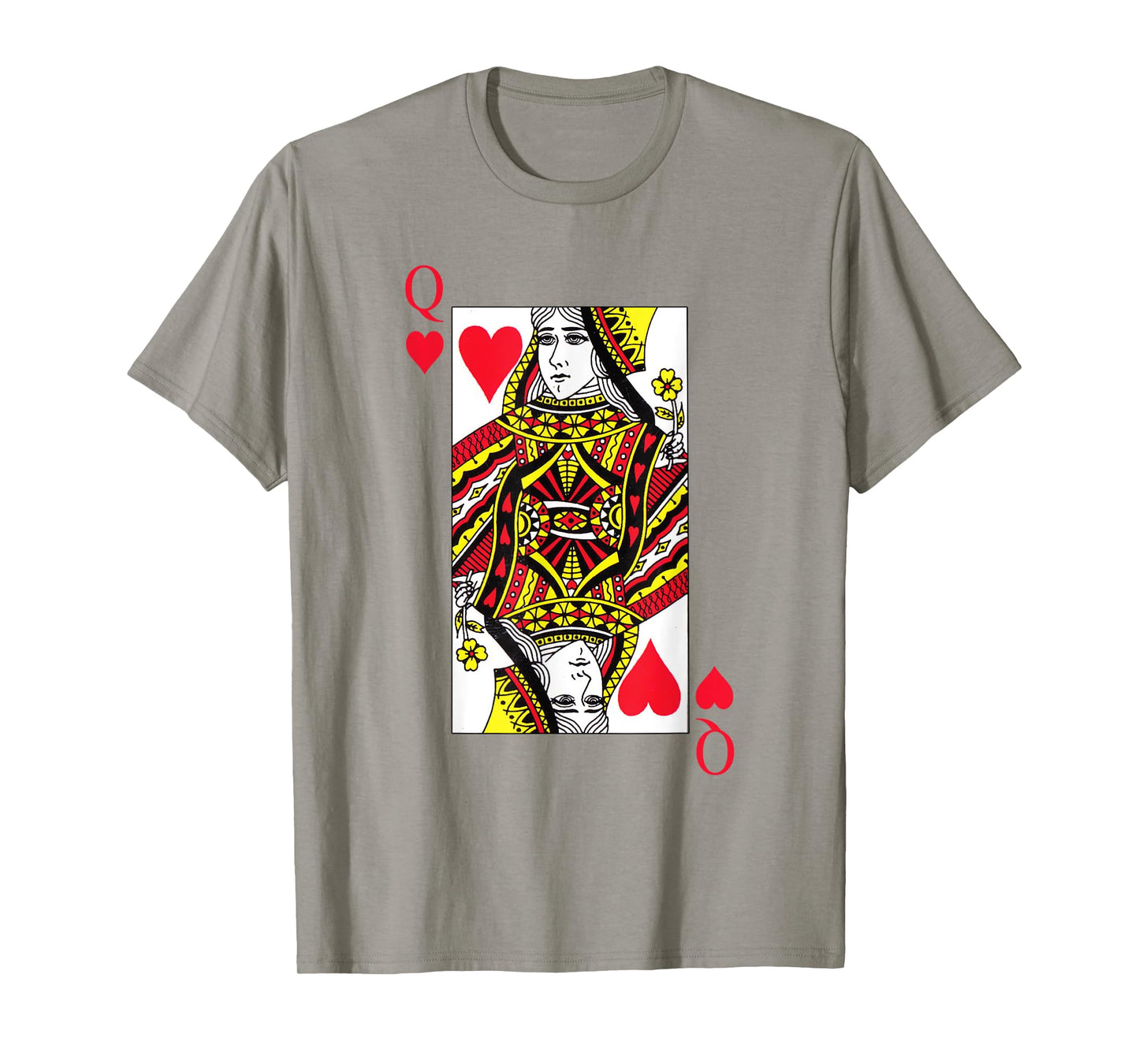 Queen Red Hearts Costume Blackjack Cards Poker 21 Q Tee T-Shirt