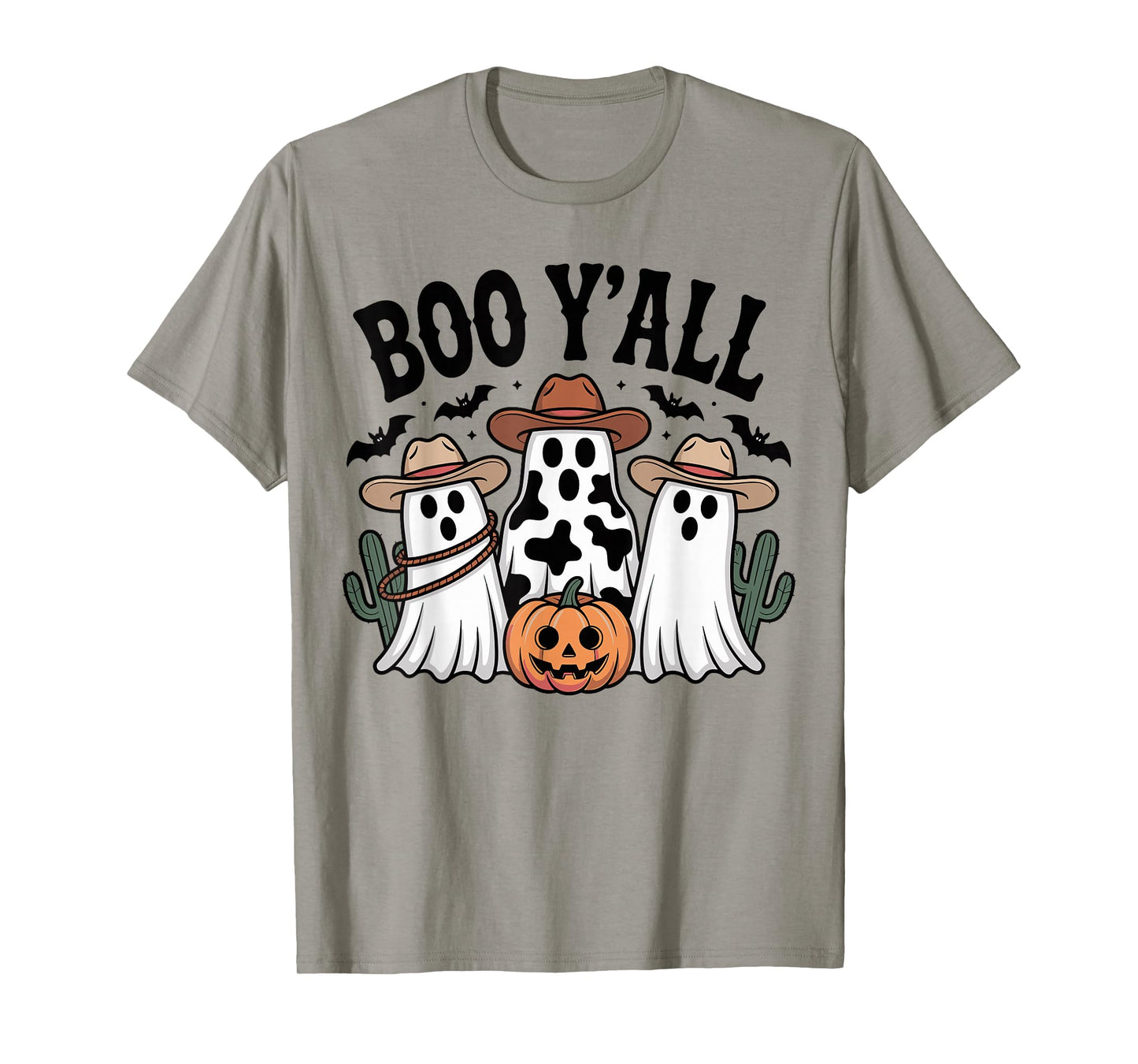 Cute Boo Y'all Cowboy Ghost Western Halloween Cowgirl Women T-Shirt