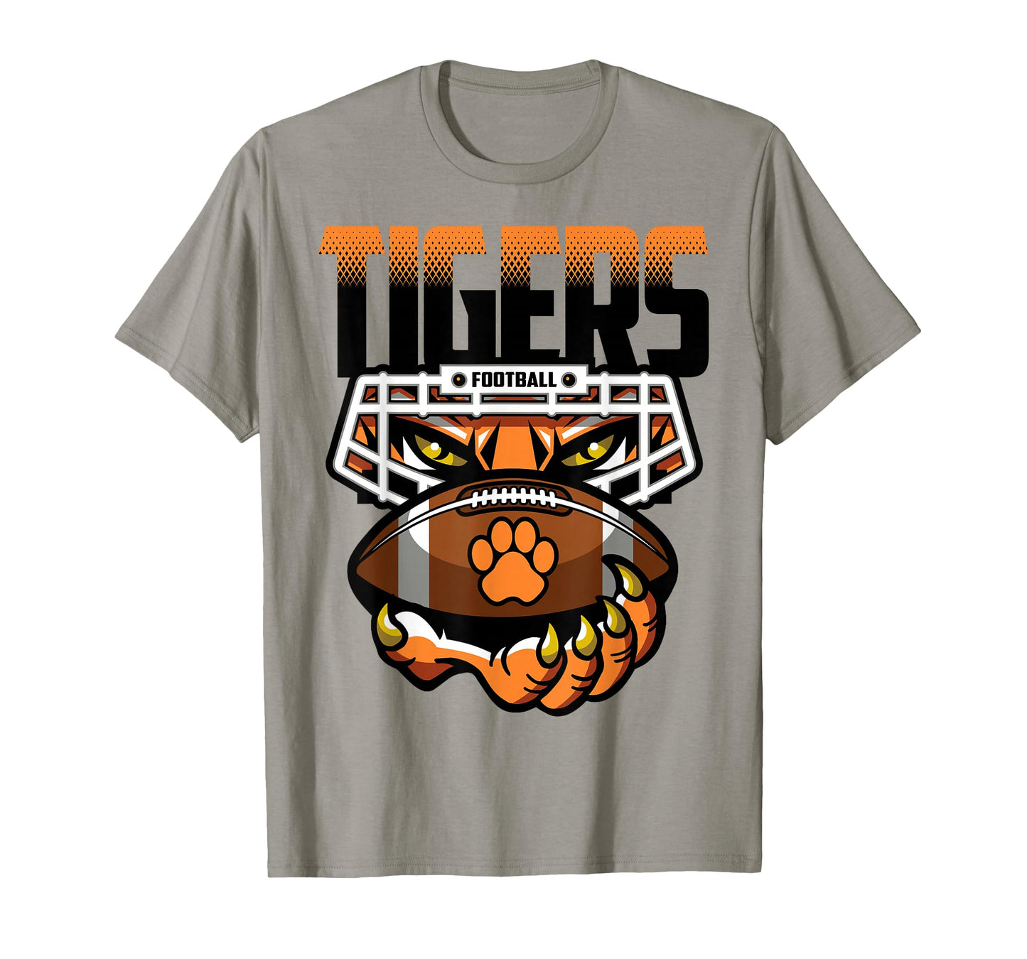 Tigers Football Tiger Pride School Spirit Orange Black Tiger T-Shirt