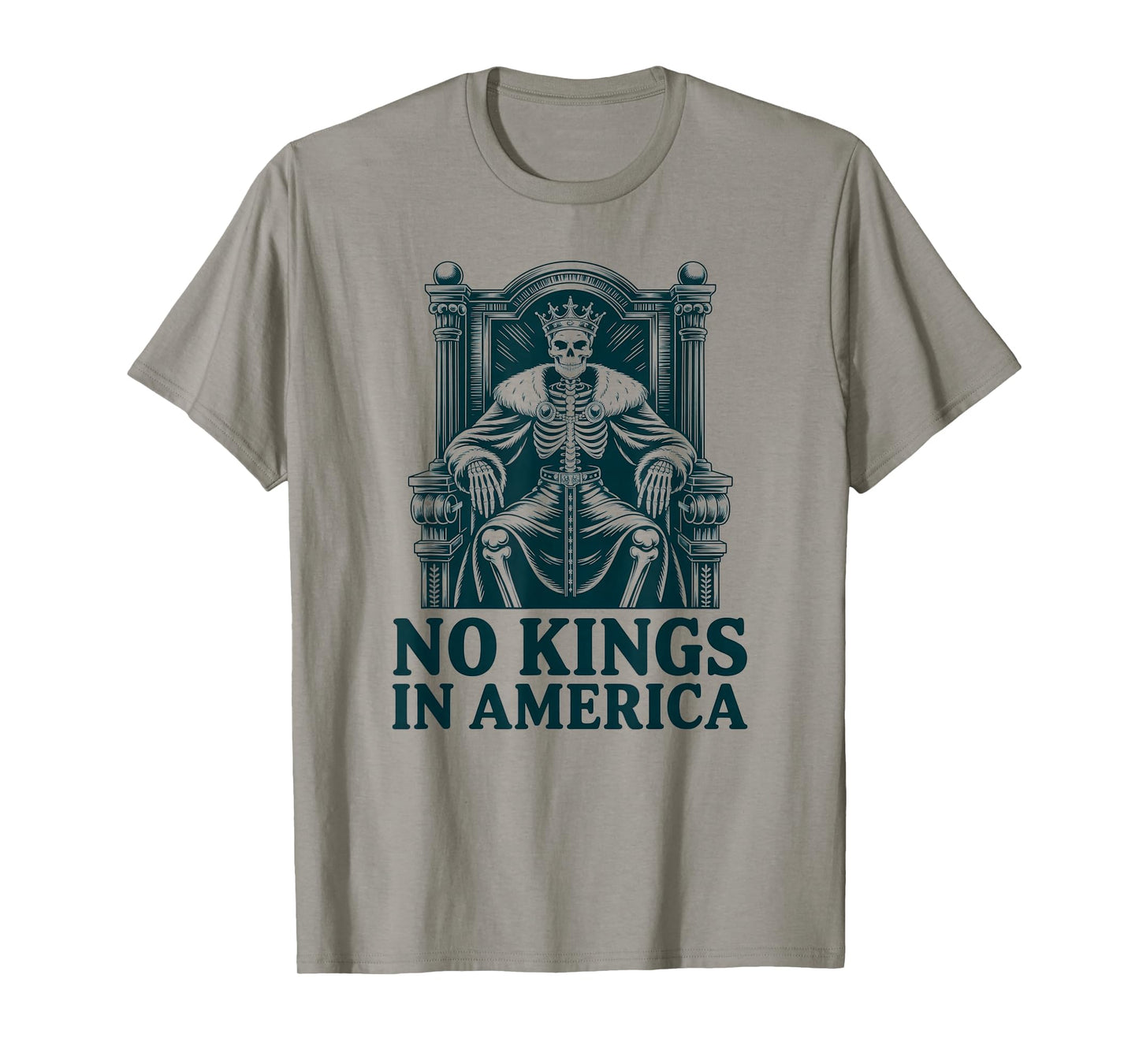 No Kings Shirt Skeleton Vintage America No Kings in America T-Shirt