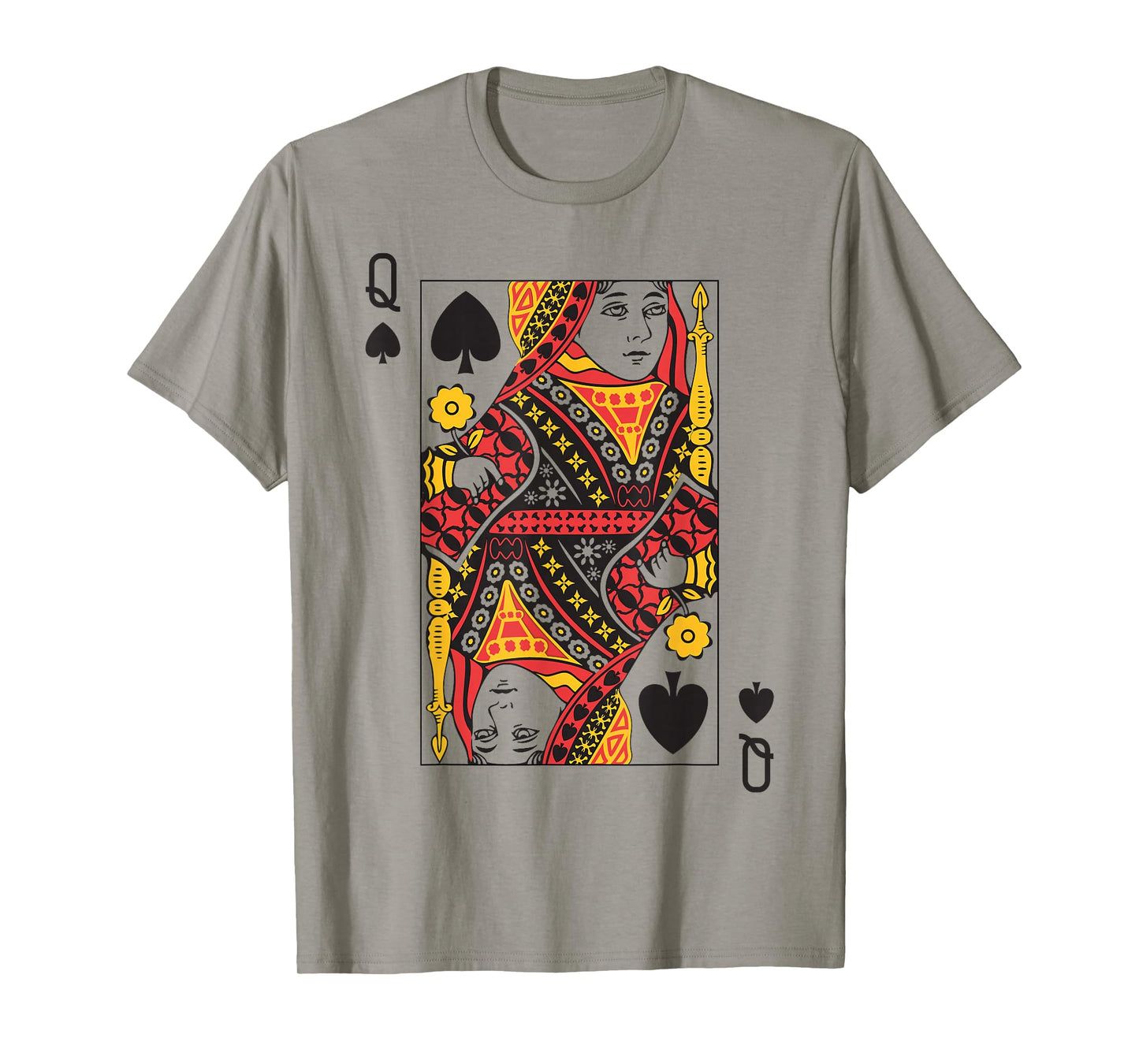 Queen of Spades | Royal Flush Group Costume Playing Card T-Shirt