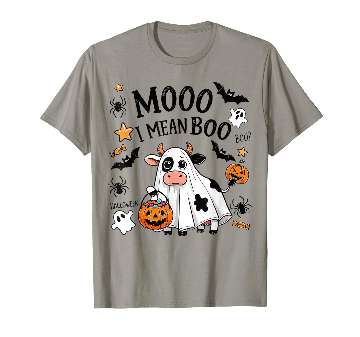 Halloween Moo I Mean Boo Spooky Cute Cows for Men Women Kids T-Shirt