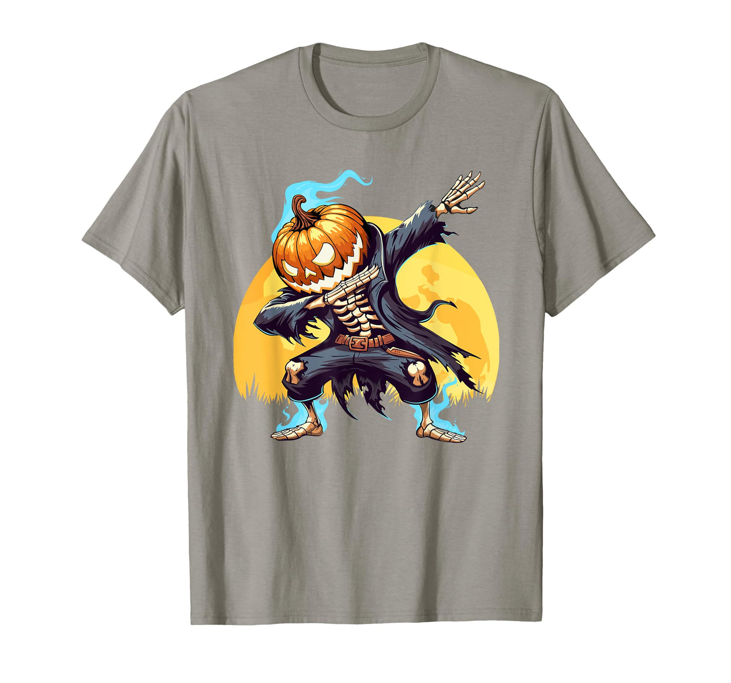 Dabbing Skeleton Headless Pumpkin Dab Dance Boys Halloween T-Shirt