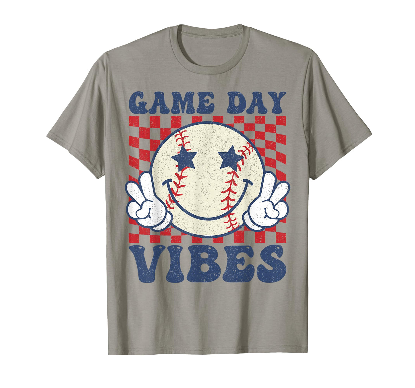 Game Day Vibes Baseball Retro Groovy Baseball Boys Girls T-Shirt