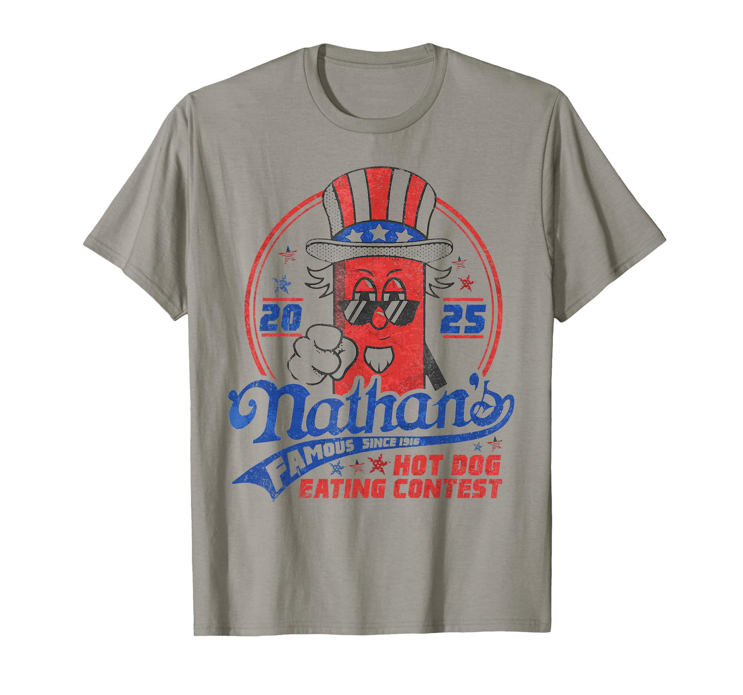 Nathanβs Famous Hot Dog Eating Contest 2025 Funny T-Shirt