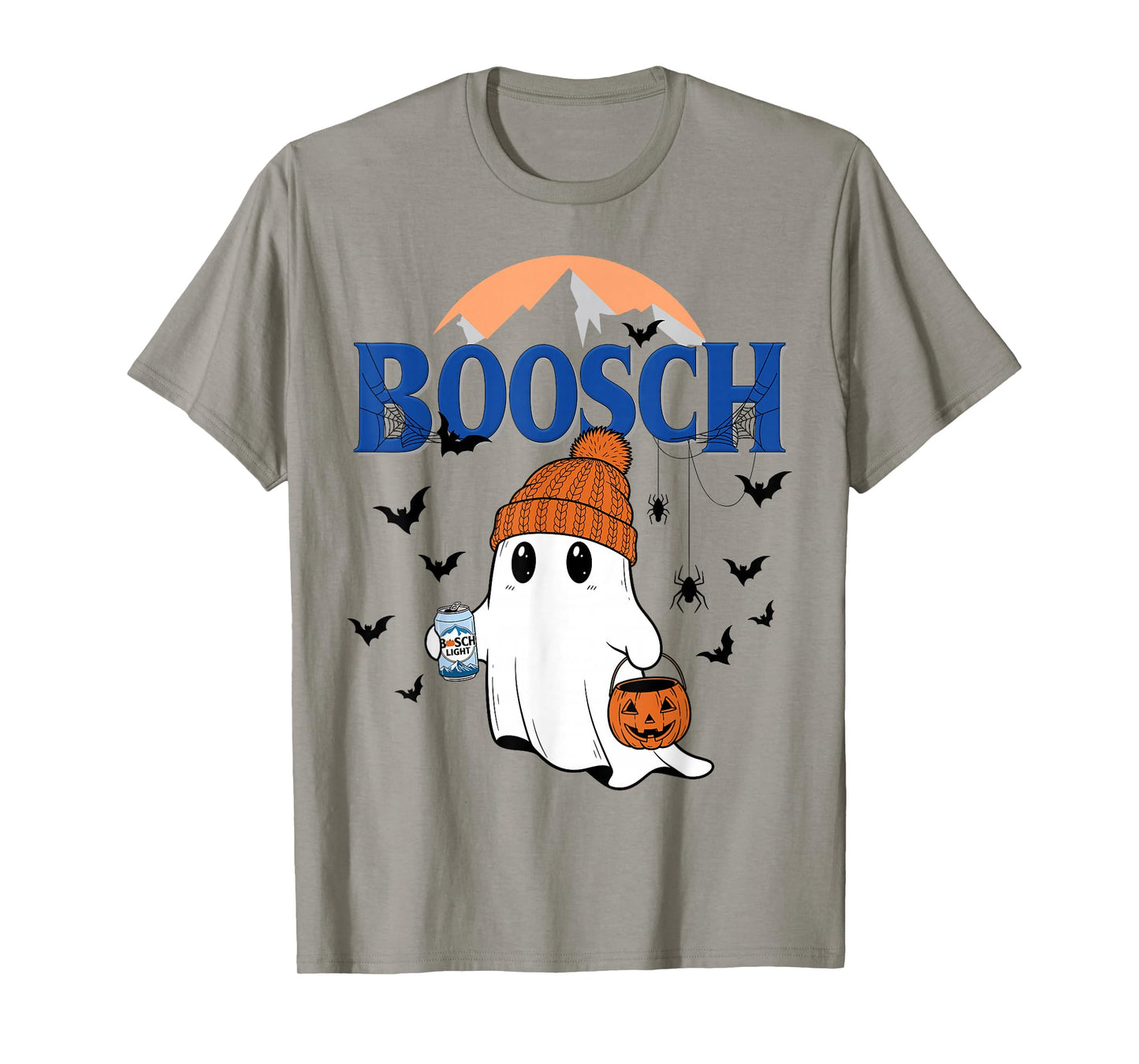 Funny Boo Ghost Halloween Beer Drinking Spooky Season Men T-Shirt