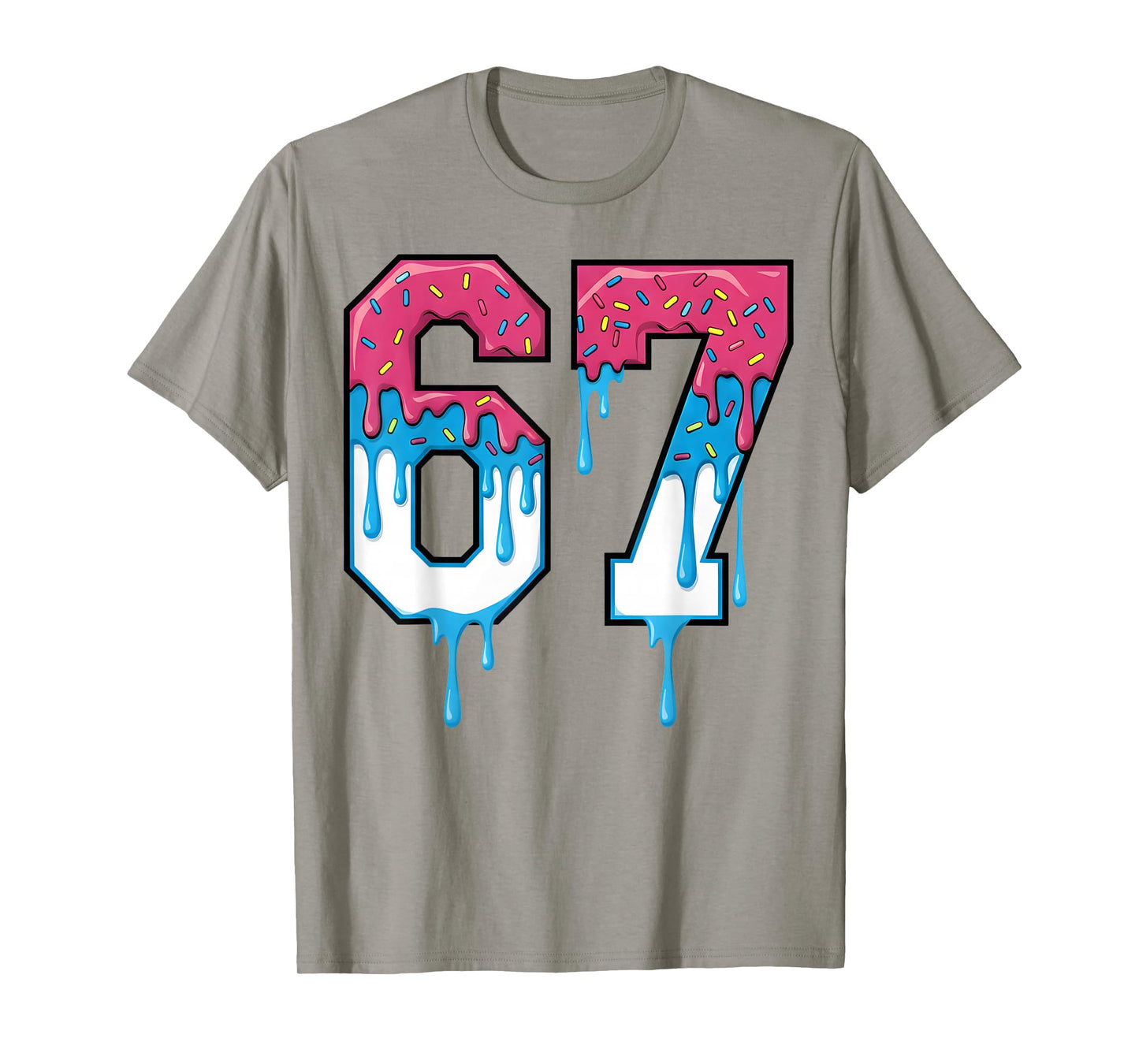 67 Ice Cream Drip Six Seven Gen Alpha Funny Meme T-Shirt