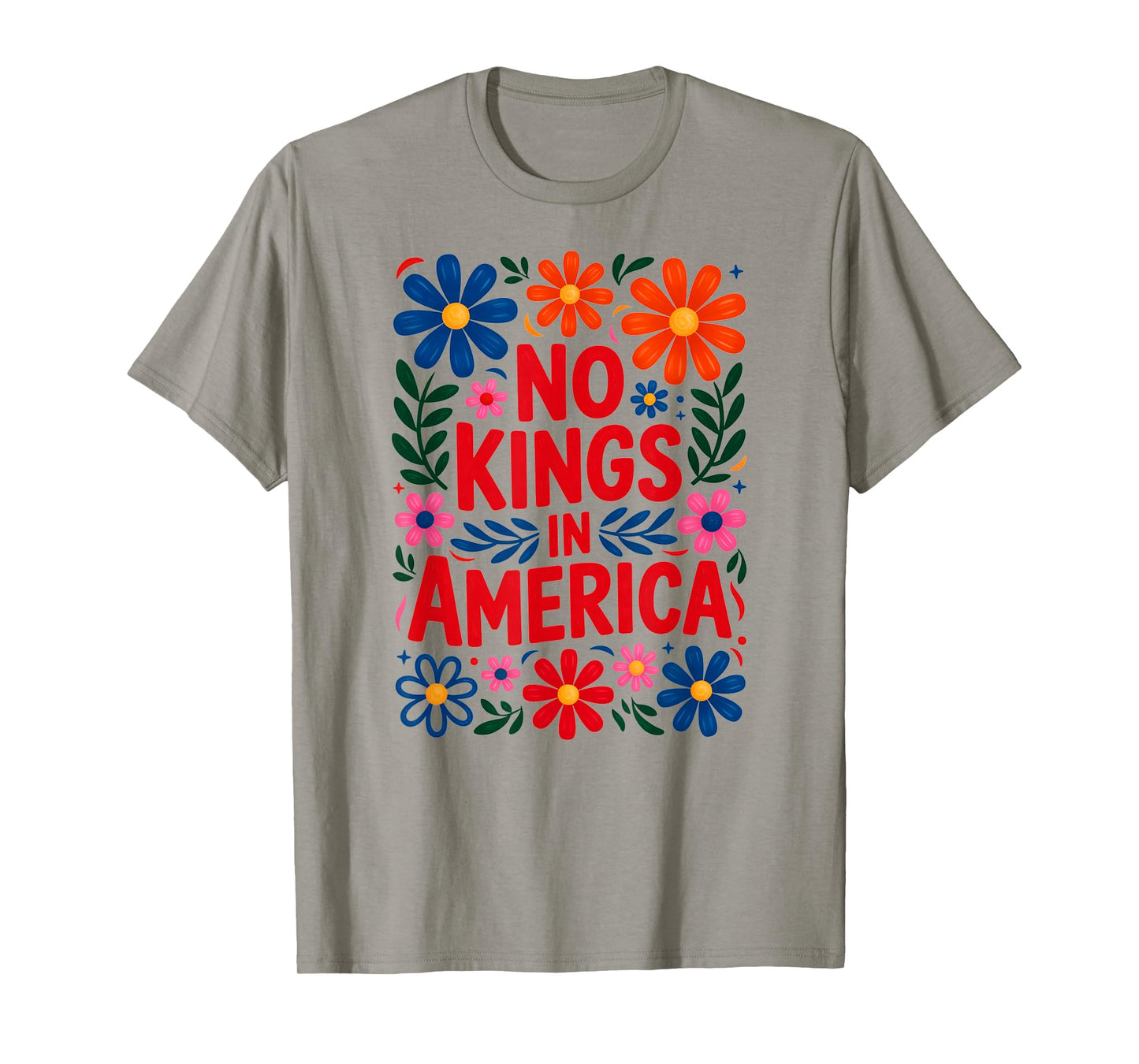 No Kings in America Floral Wildflowers Women T-Shirt