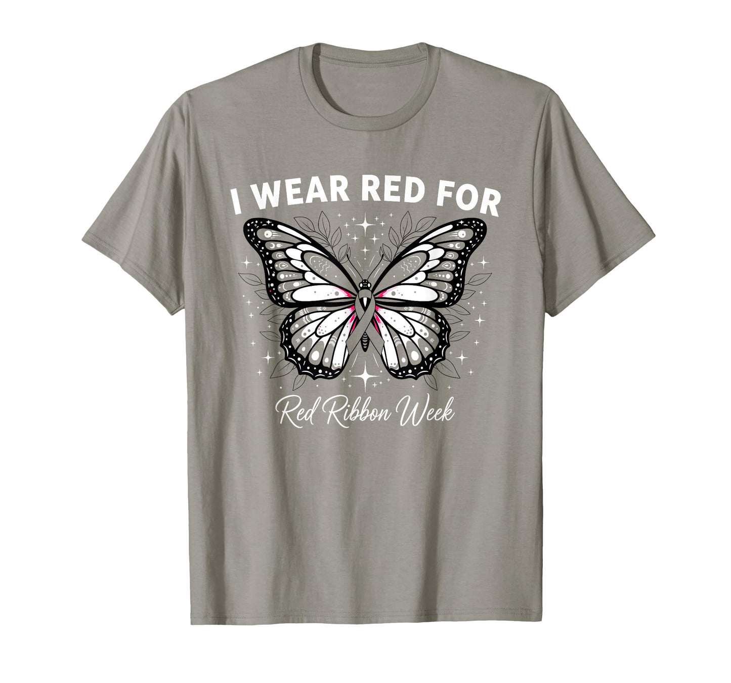 I Wear Red For Red Ribbon Week Awareness T-Shirt