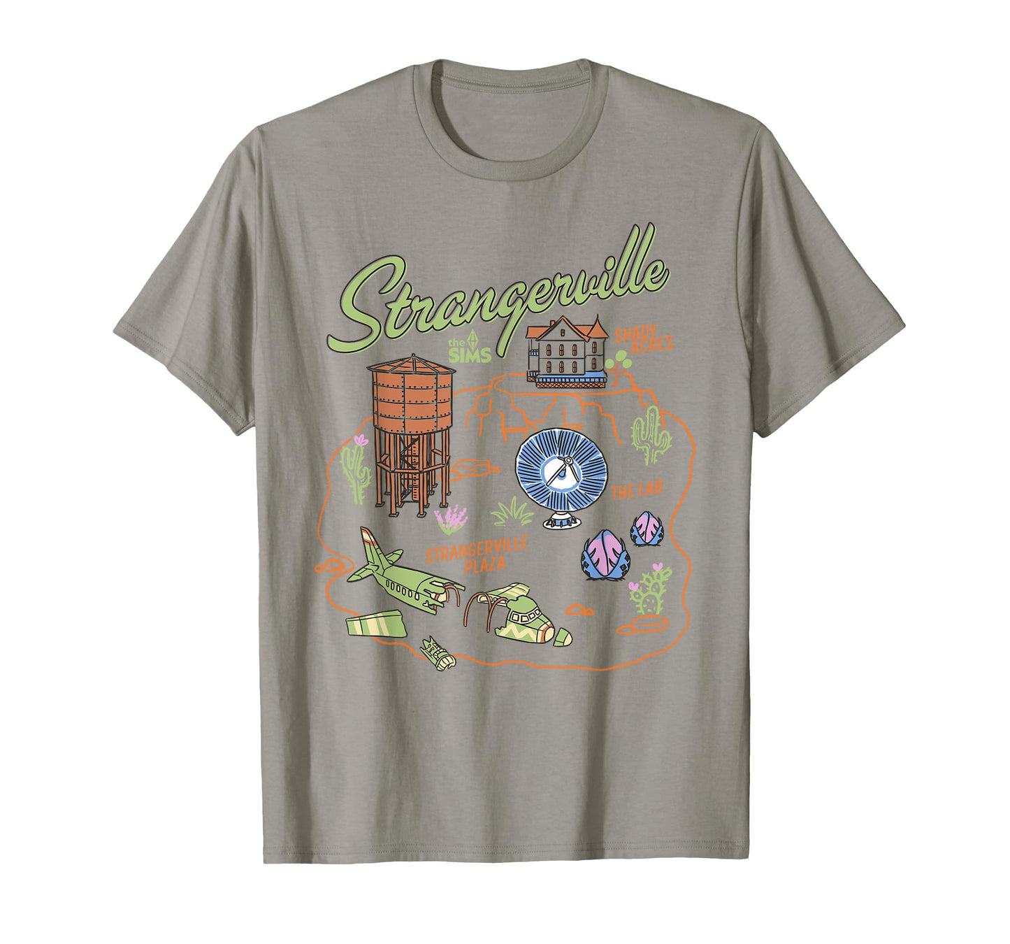 The Sims Visit Strangerville Map Video Game T-Shirt