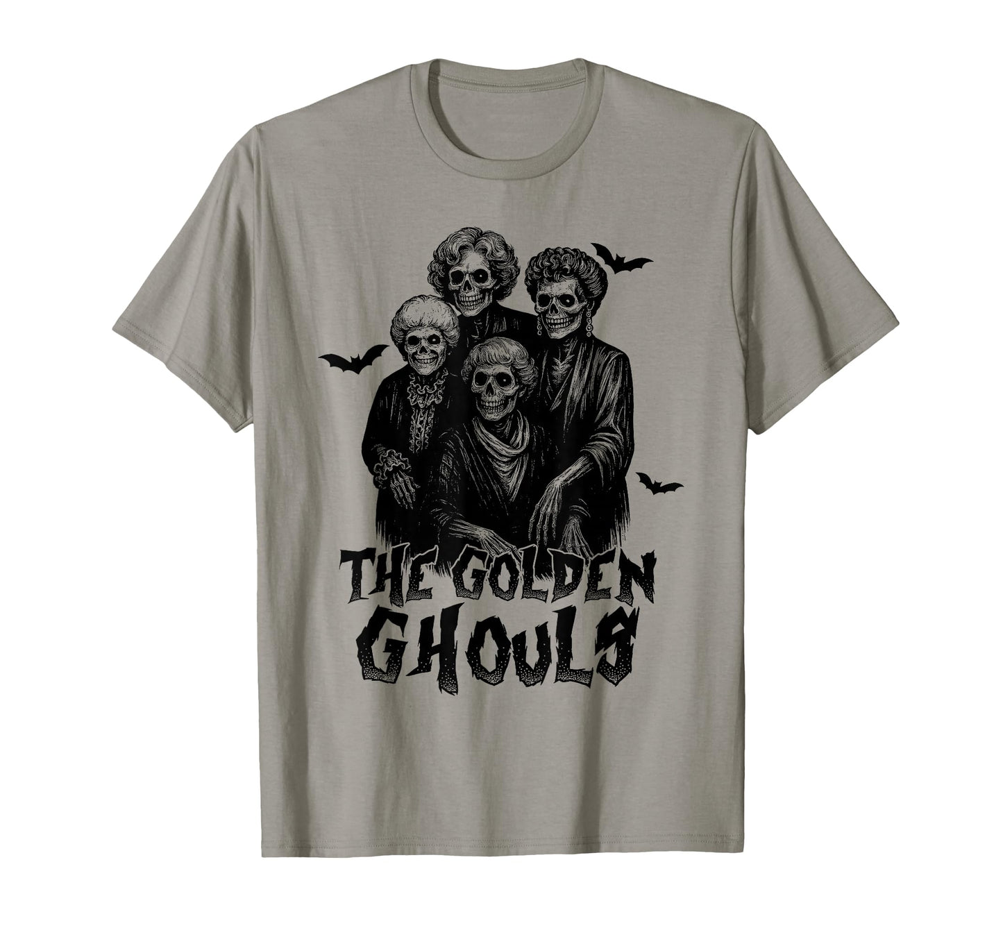 The Golden Ghouls Funny Halloween Skeleton Skull Women's T-Shirt