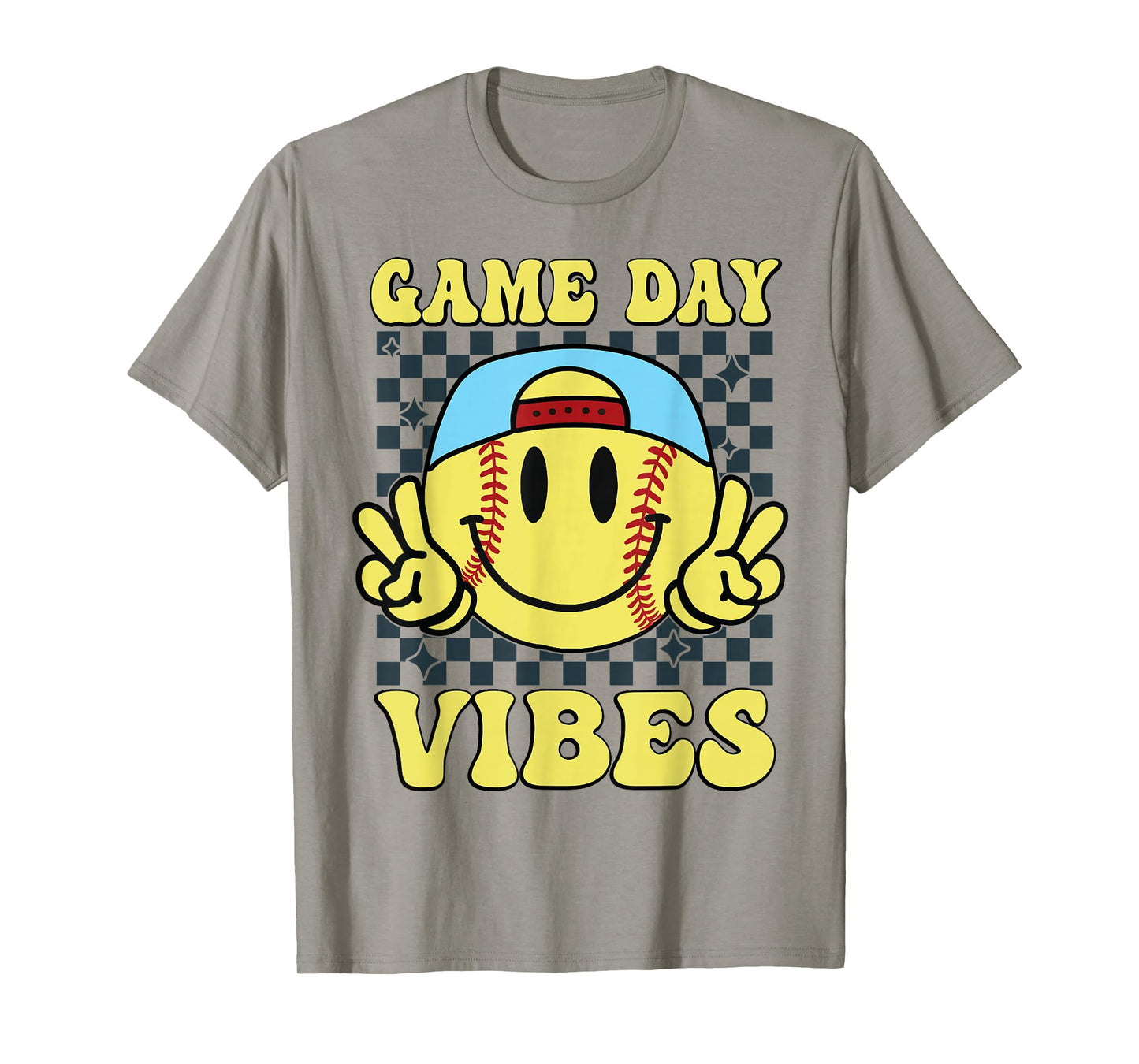 Softball Game Day Vibes Retro Groovy Game Day Girls Women T-Shirt