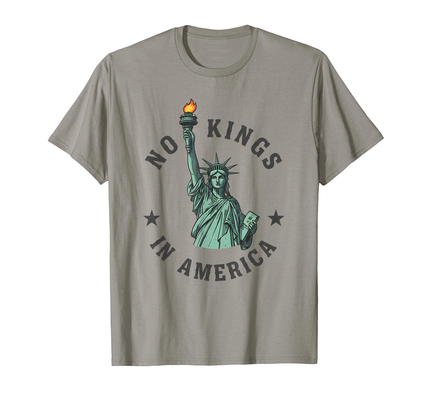 No Kings in America Democracy Statue of Liberty Patriotic T-Shirt