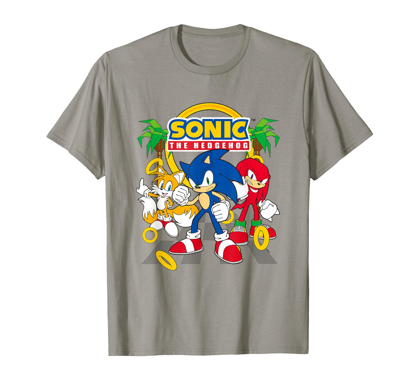 Sonic The Hedgehog Main Trio Gold Rings Epic Group Shot T-Shirt
