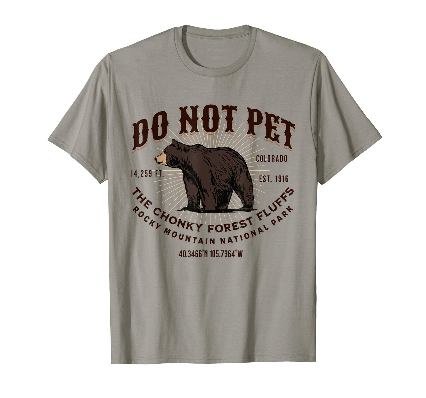Rocky Mountain National Park Black Bear Funny Souvenir T-Shirt