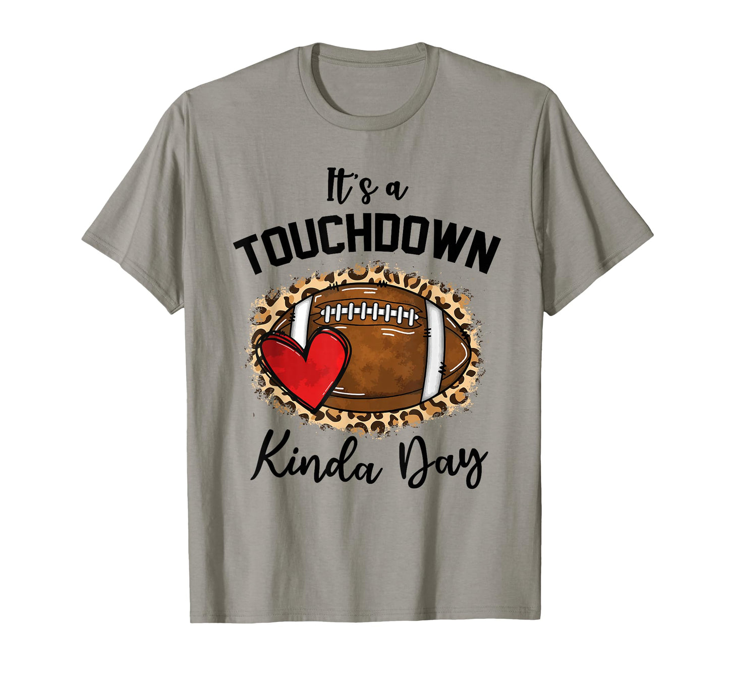 Cute Leopard It's a Touchdown Kinda Day Football Game Day T-Shirt