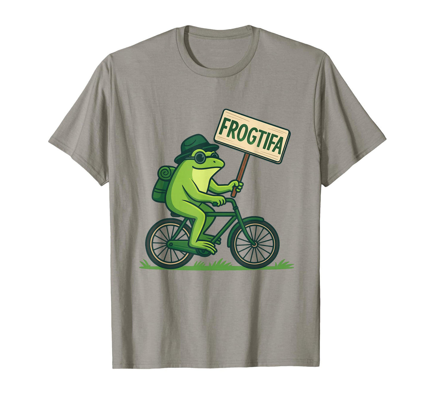 Frog On Bike Resist Portland Frogtifa Protest Men Women T-Shirt