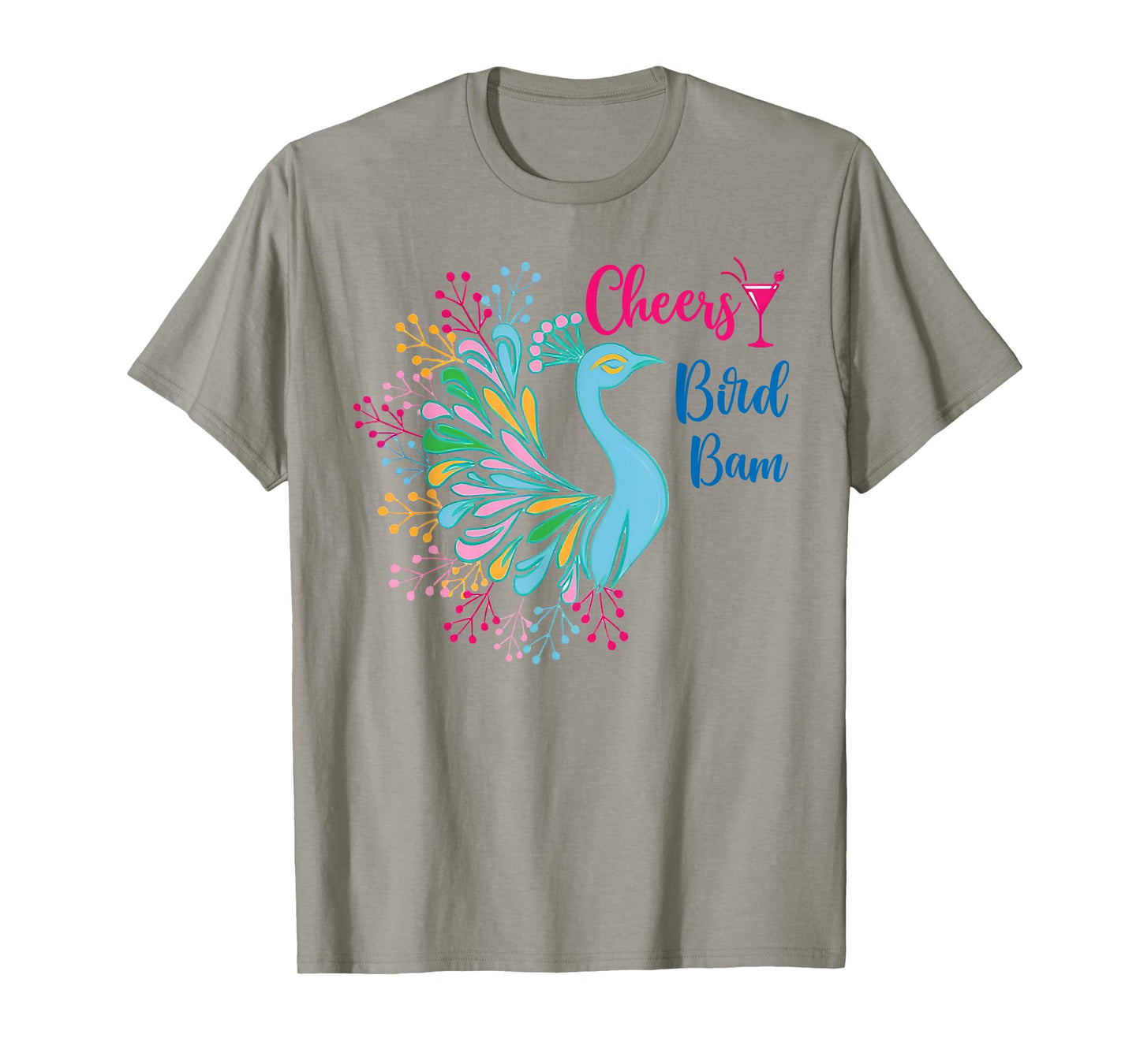 Peacock Mahjong Cheers Bird Bam Chinese Mah Jong Wine Lover T-Shirt
