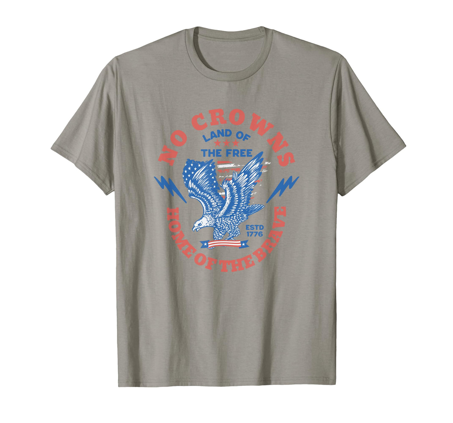 Vintage No Crowns Just Citizens Eagle Graphic No King T-Shirt