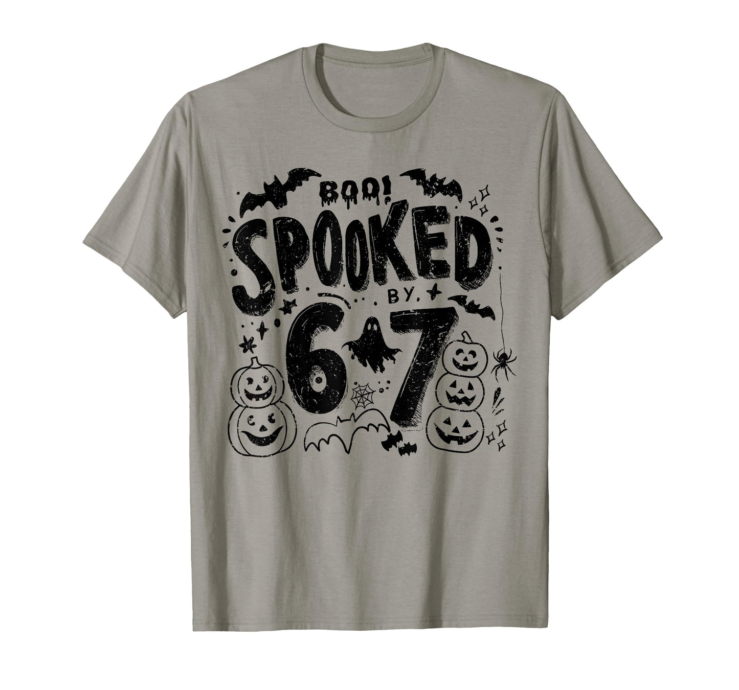 Boo Spooked by 67 Funny Six Seven Meme Halloween 67 Trendy T-Shirt
