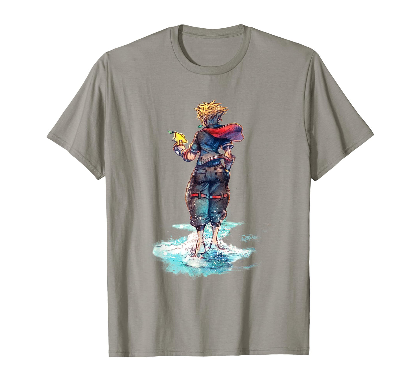 Disney Kingdom Hearts Sora Keyblade Hero Faded Starfish T-Shirt