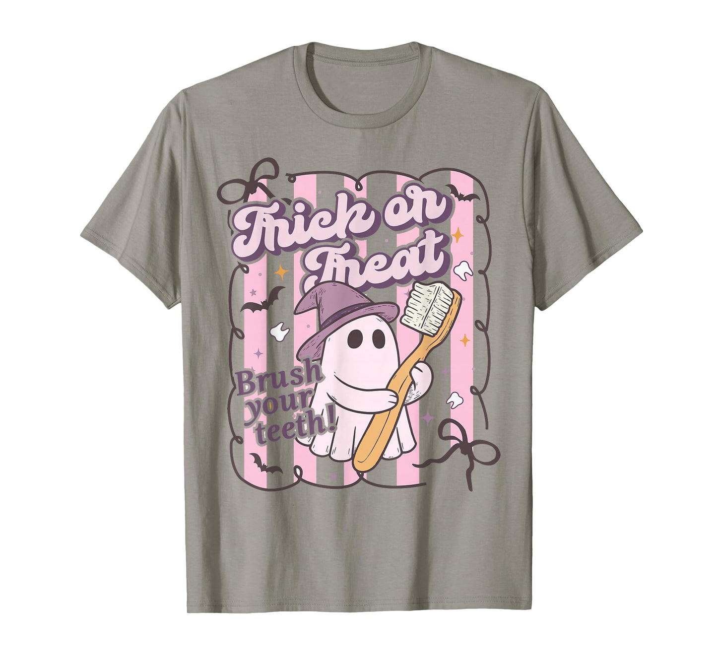 Trick Or Treat Brush Your Teeth Dental Hygienist Halloween T-Shirt