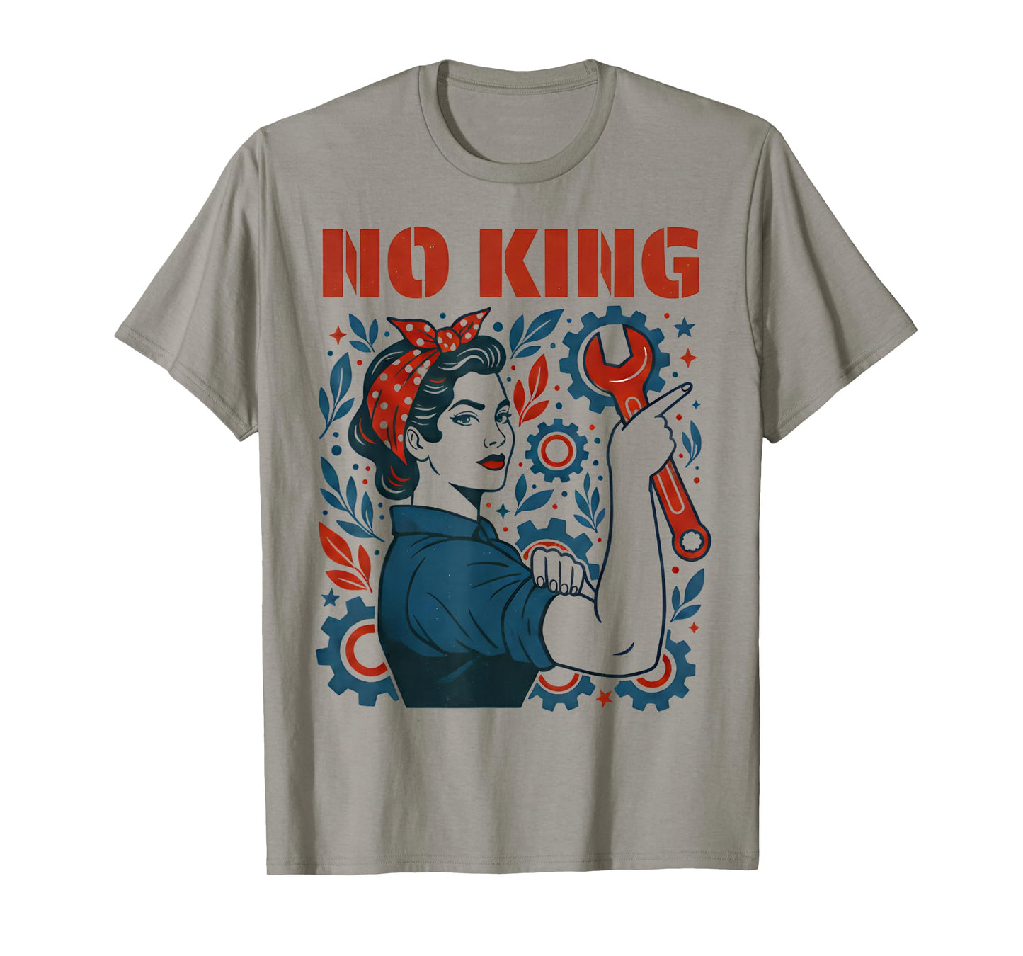 No Kings Patriotic Woman Liberty Art 4th of July No Kings T-Shirt