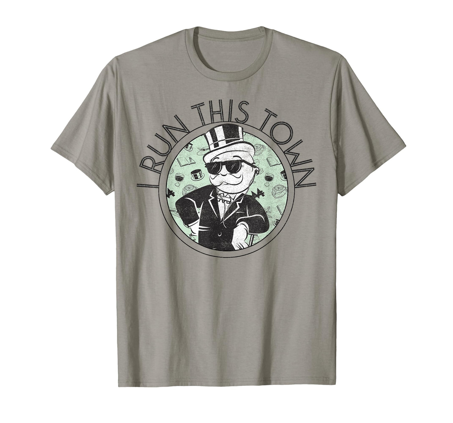 Monopoly Man I Run This Town Vintage Logo T-Shirt