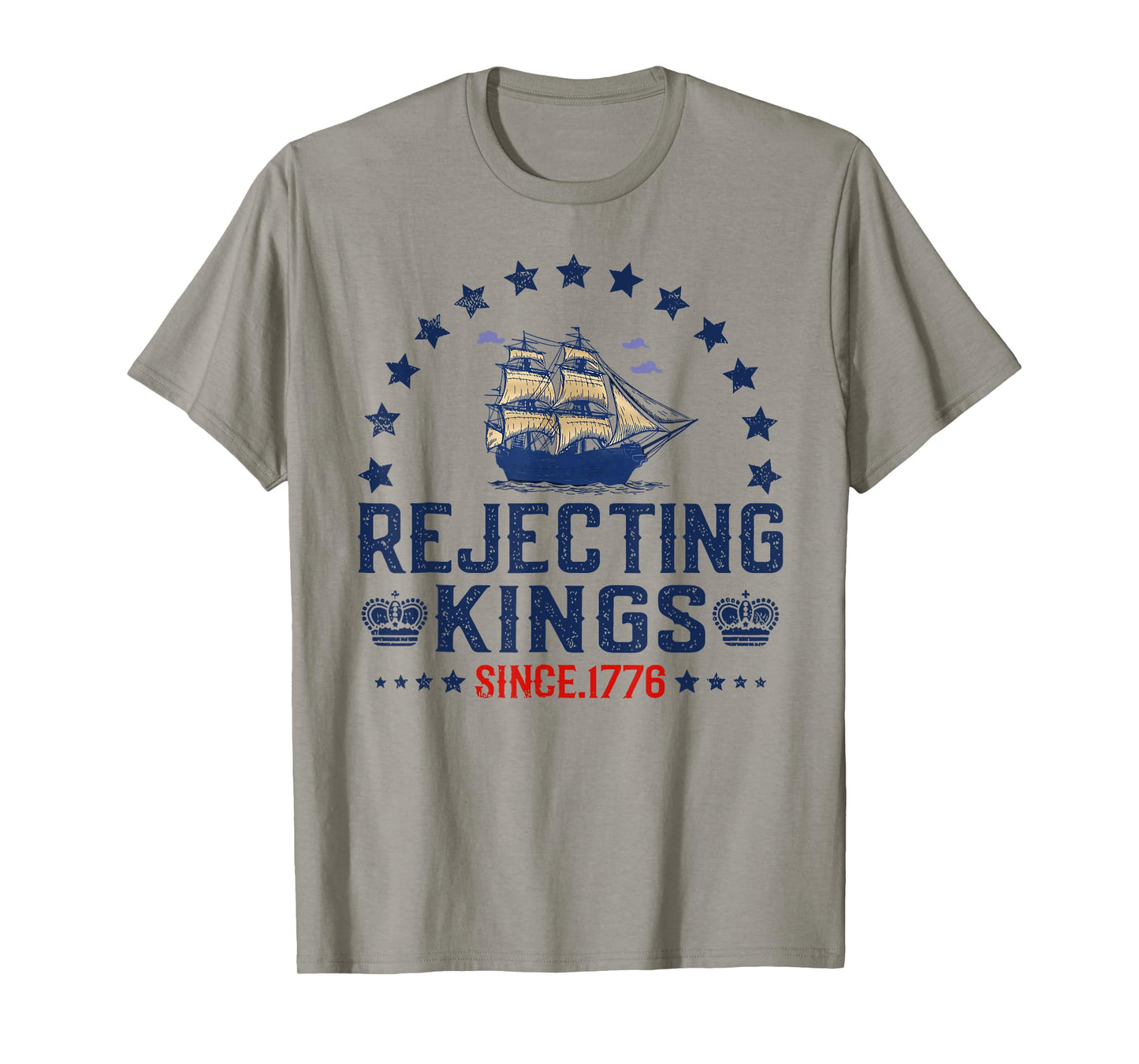 Rejecting Kings Since 1776 Vintage Patriotic no kings T-Shirt