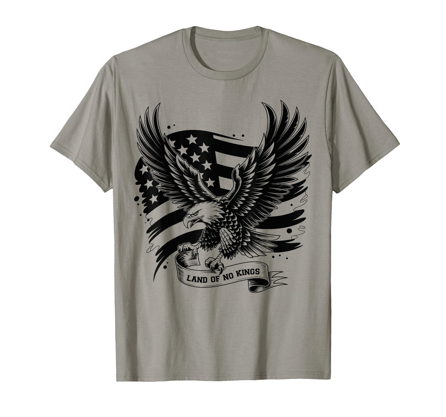Land of No Kings American Freedom Patriot Quote Vintage T-Shirt