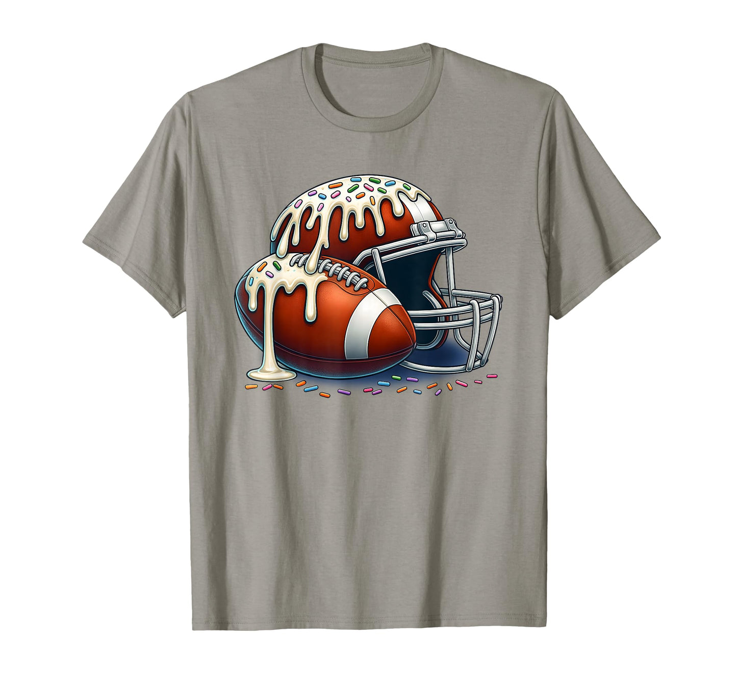 Football Ice Cream Drip, American Football Mom Mother's day T-Shirt