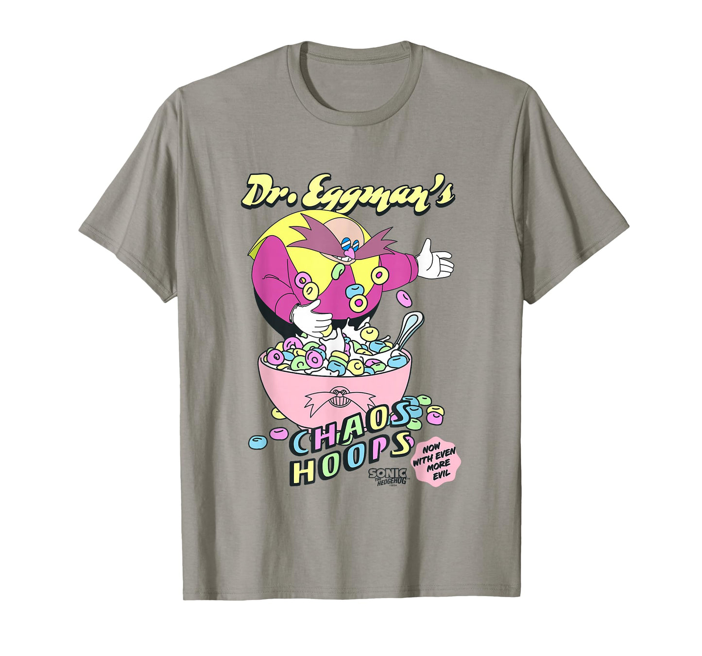 Sonic The Hedgehog Dr. Eggman's Chaos Hoops Cereal Retro T-Shirt
