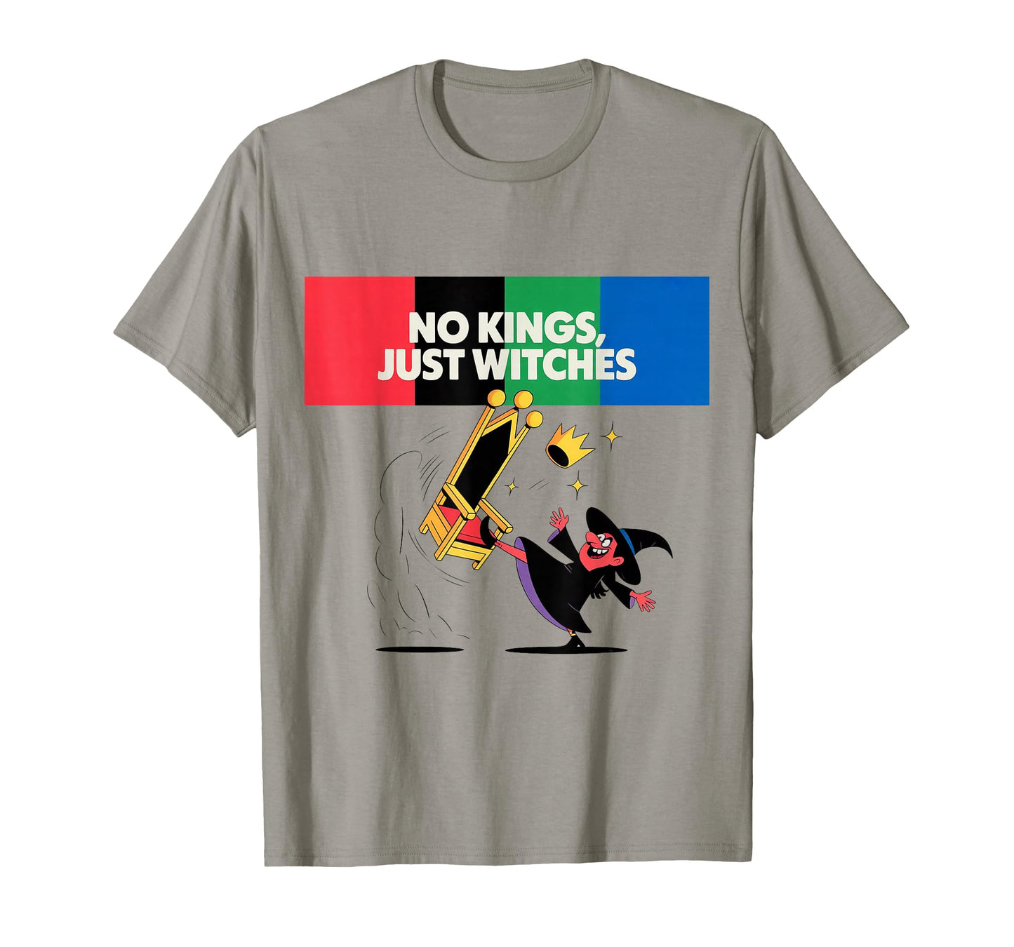 No Kings Just Witches Funny Witchcore Halloween Art T-Shirt