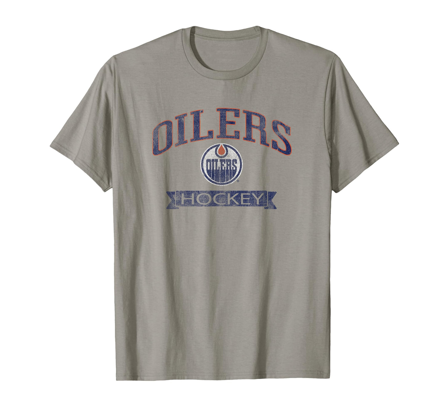 Edmonton Oilers Vintage Hockey Gray Officially Licensed T-Shirt