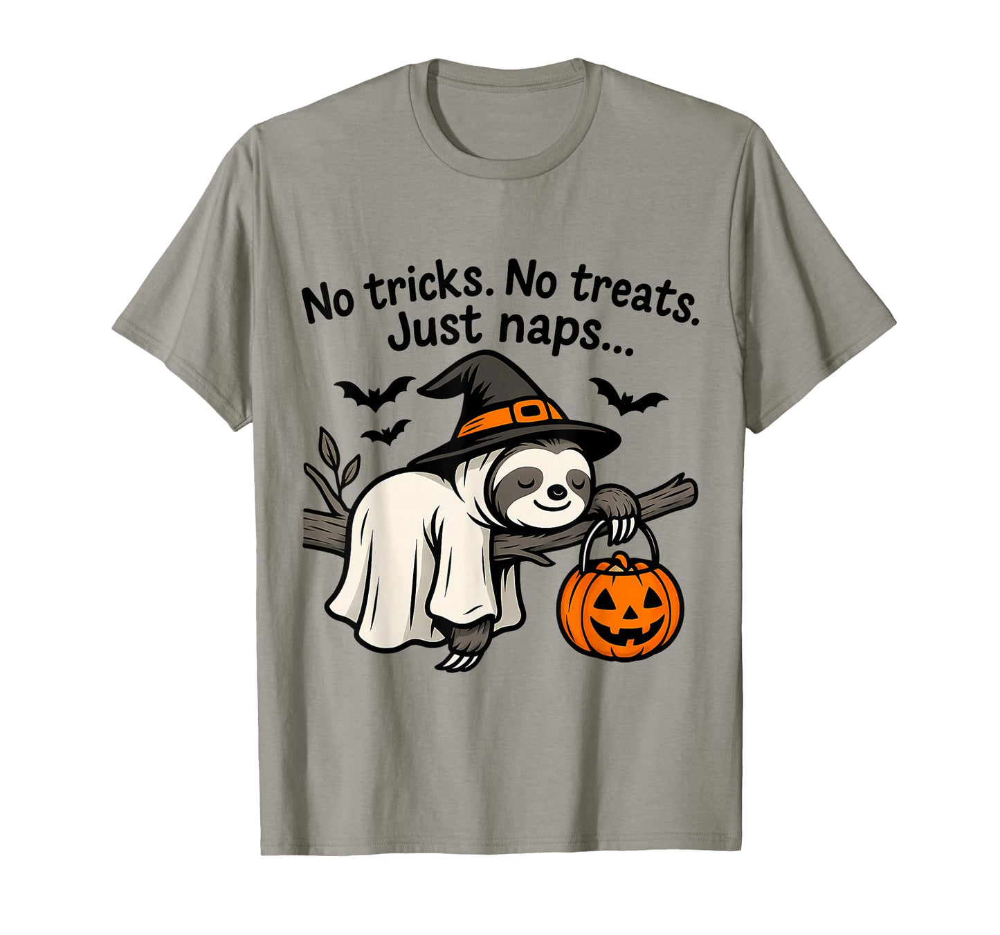 Funny Halloween Sloth Sleeping No Trick Or Treat Just Nap T-Shirt