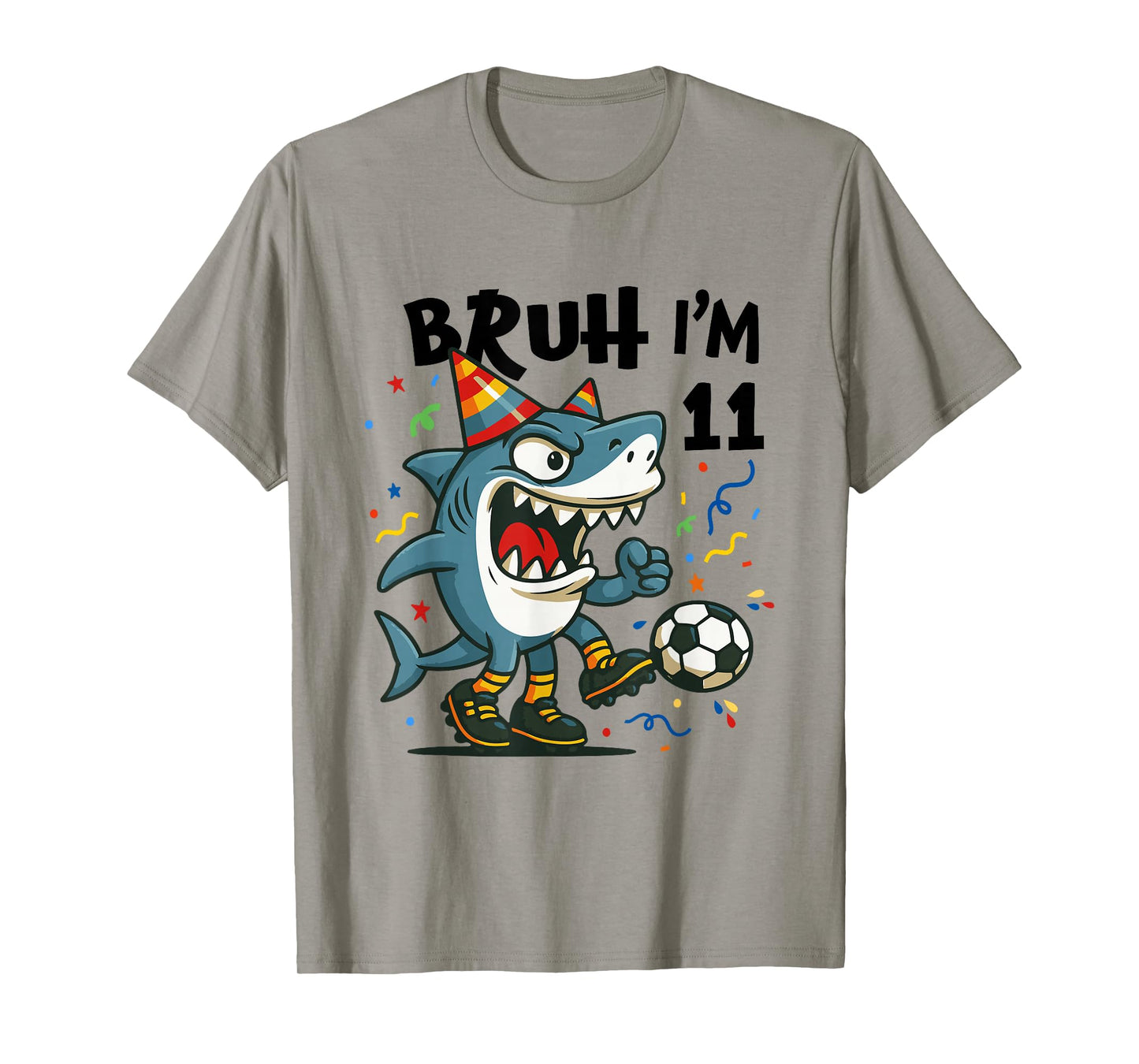 Tralalero Tralala Italian Brainrot Boy Soccer 11th Birthday T-Shirt