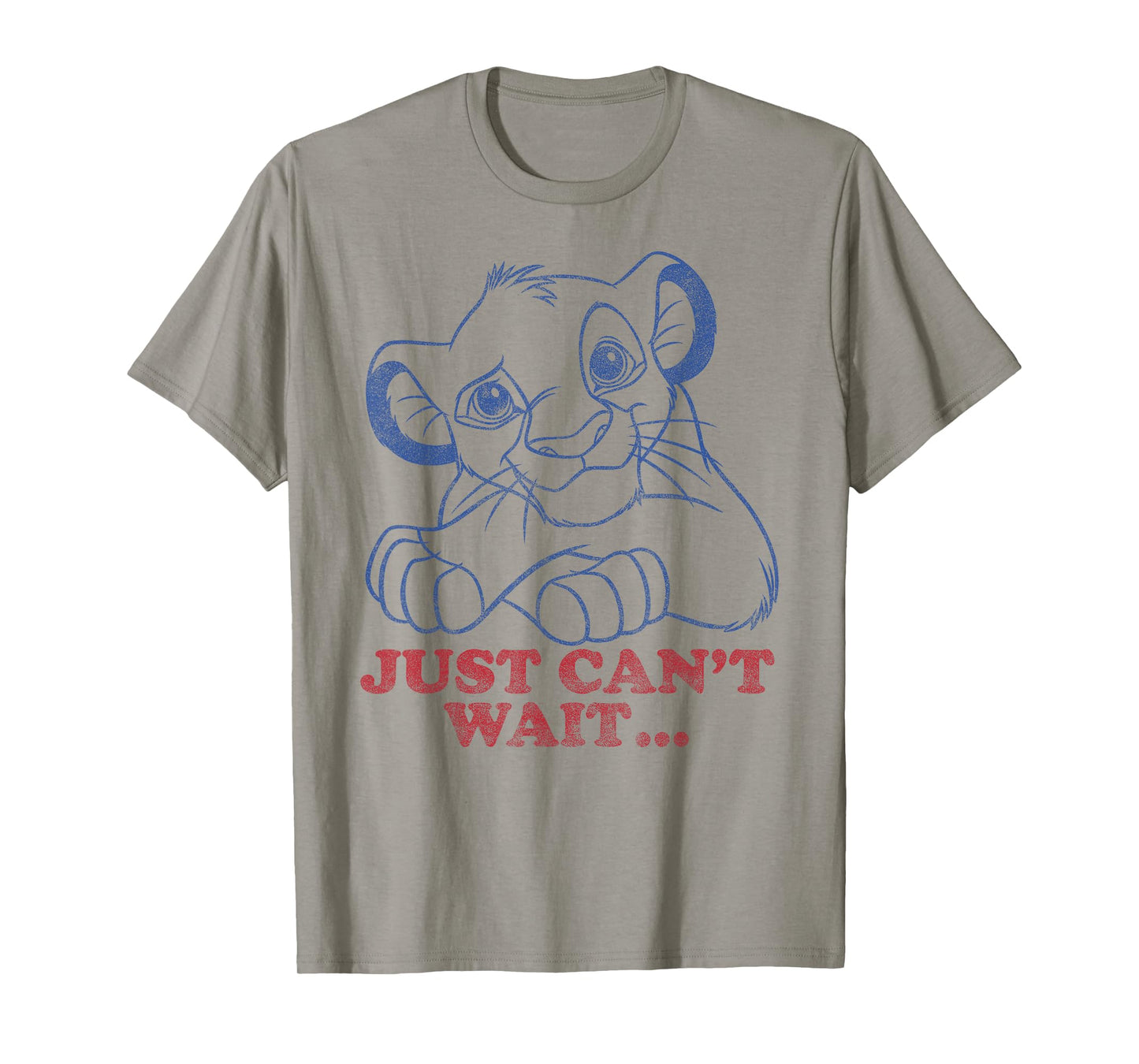 Disney The Lion King Simba Just Can't Wait Distressed Logo T-Shirt