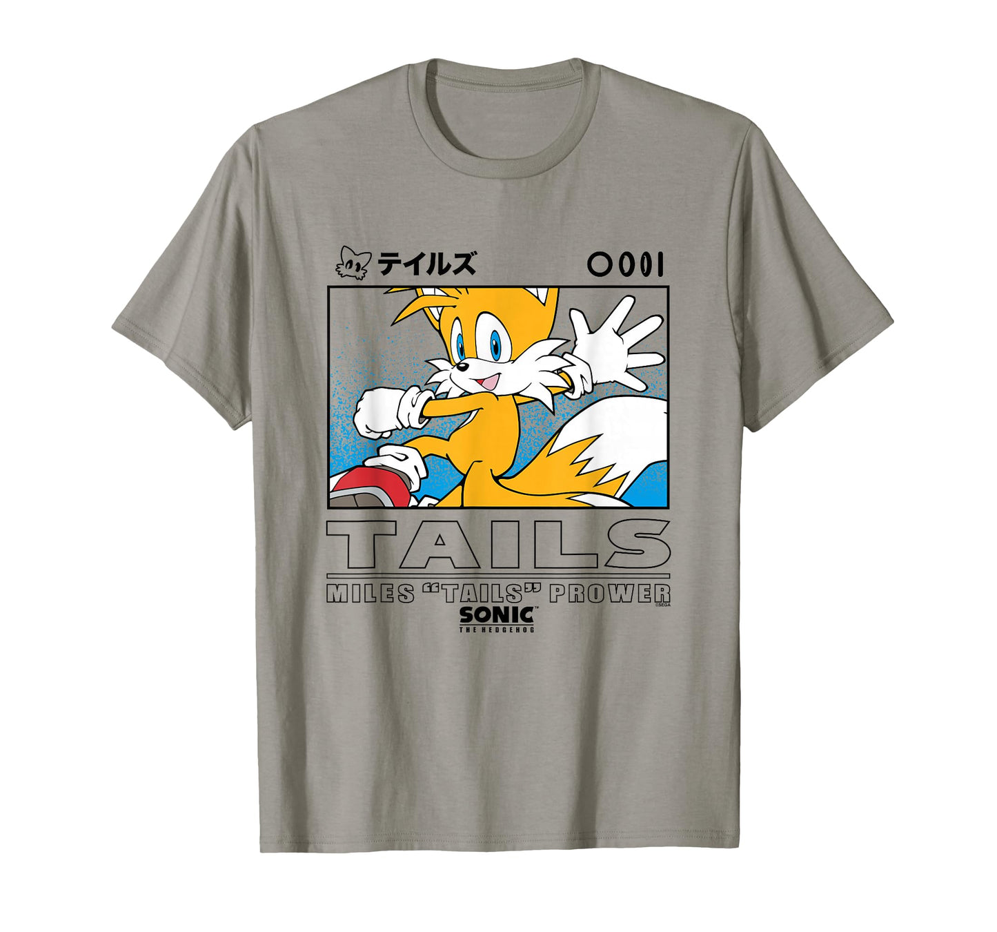 Sonic The Hedgehog Miles Tails Prower Kanji Portrait T-Shirt
