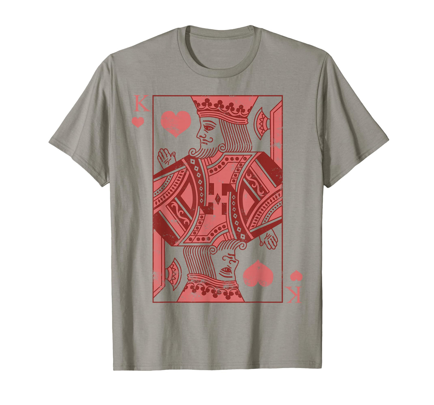 King Of Hearts Classic Card Game Icon Valentine Graphic T-Shirt