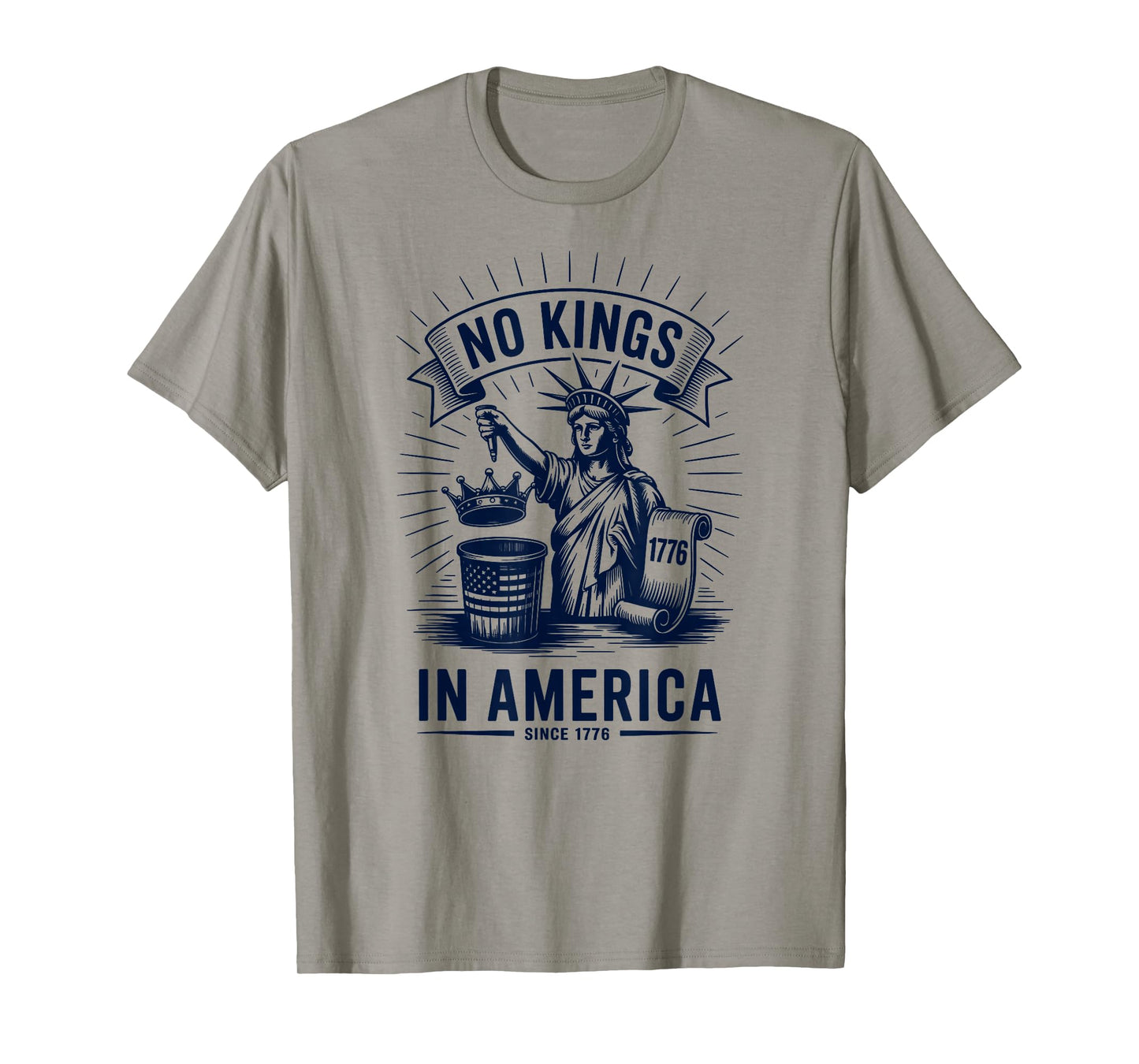 No Kings In America Skeleton Political Men Women T-Shirt