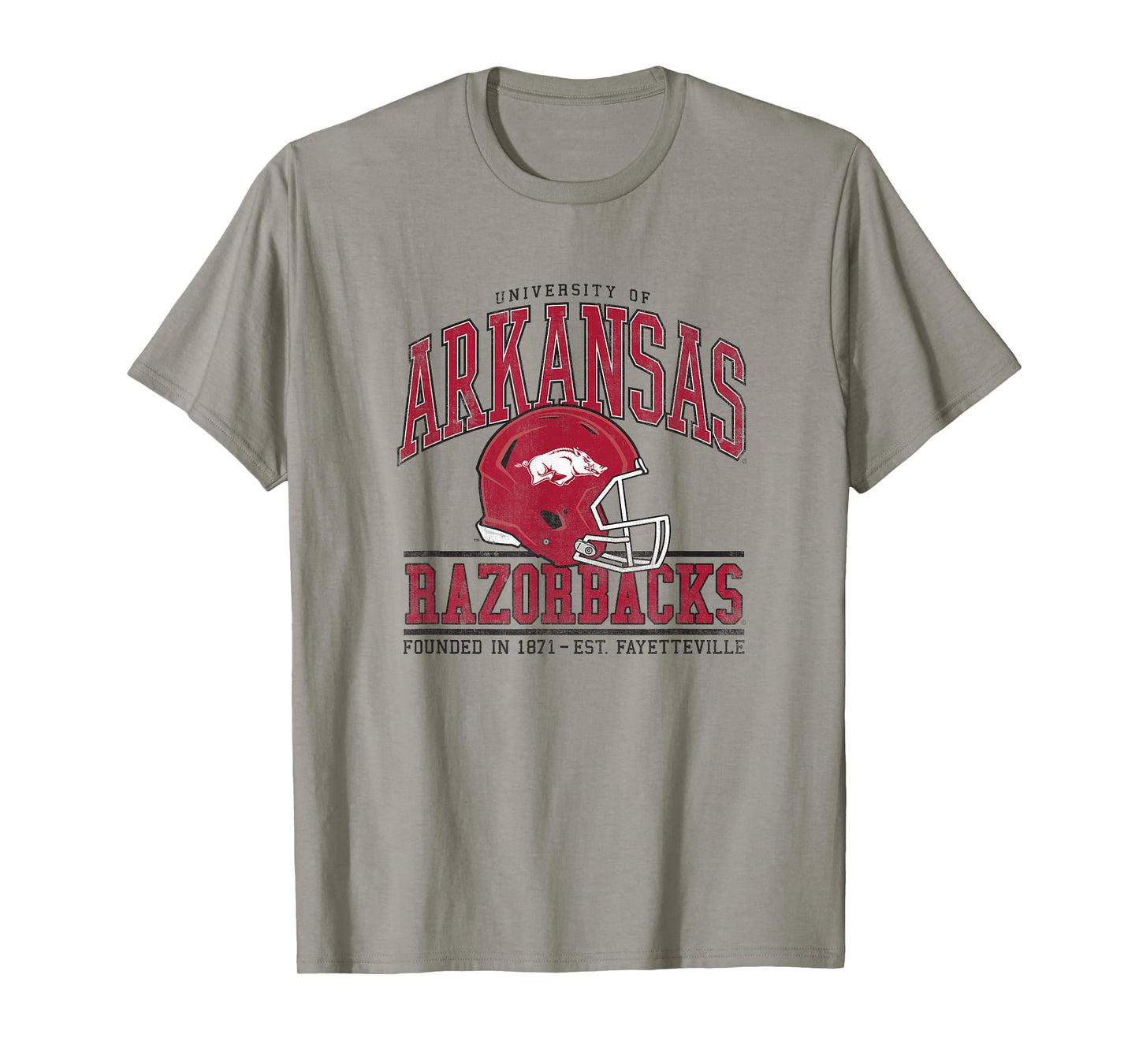 University of Arkansas Razorbacks Collegiate Football Helmet T-Shirt