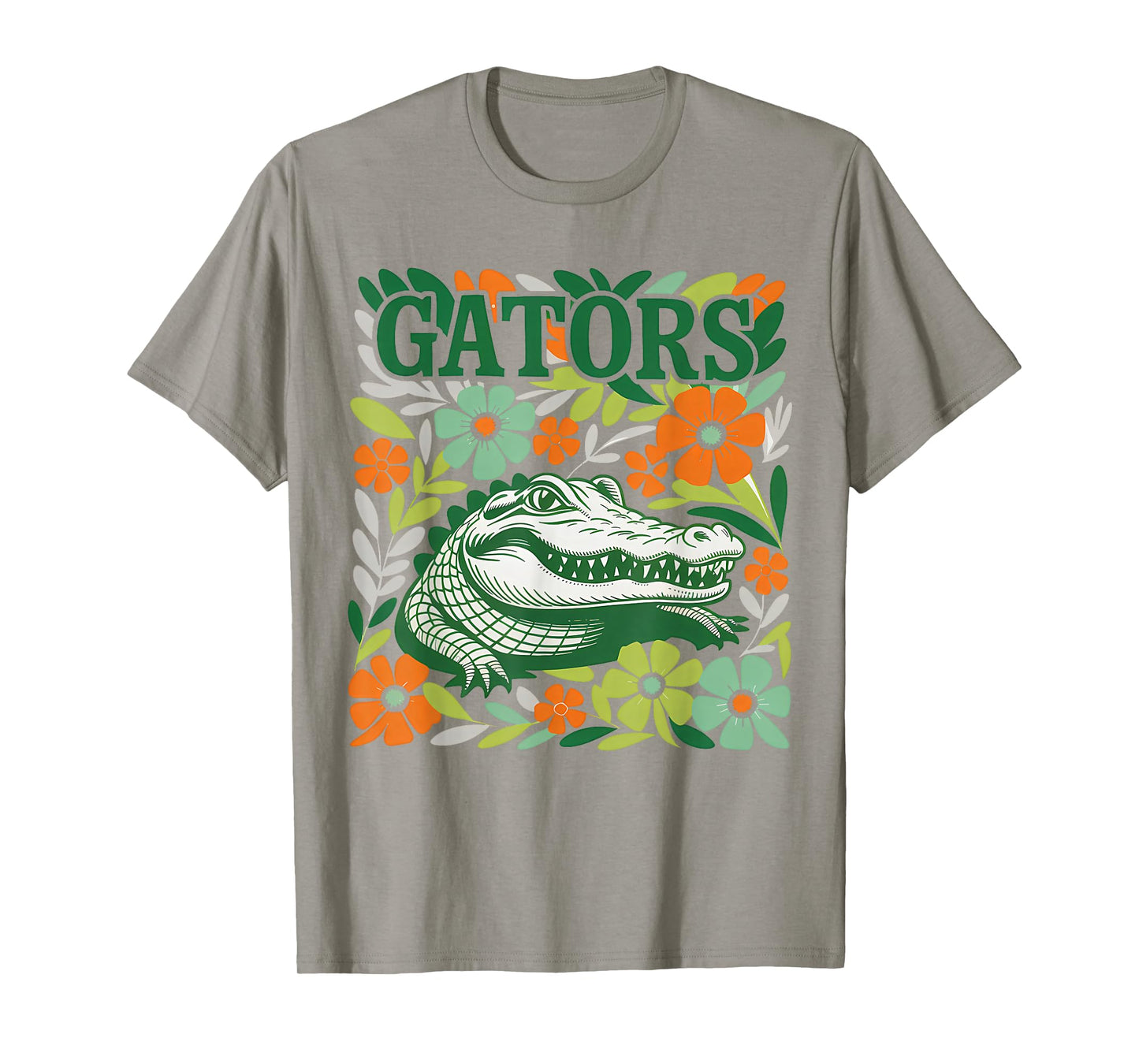 Gators Retro Boho Floral Gator Men Women Girls Boys T-Shirt