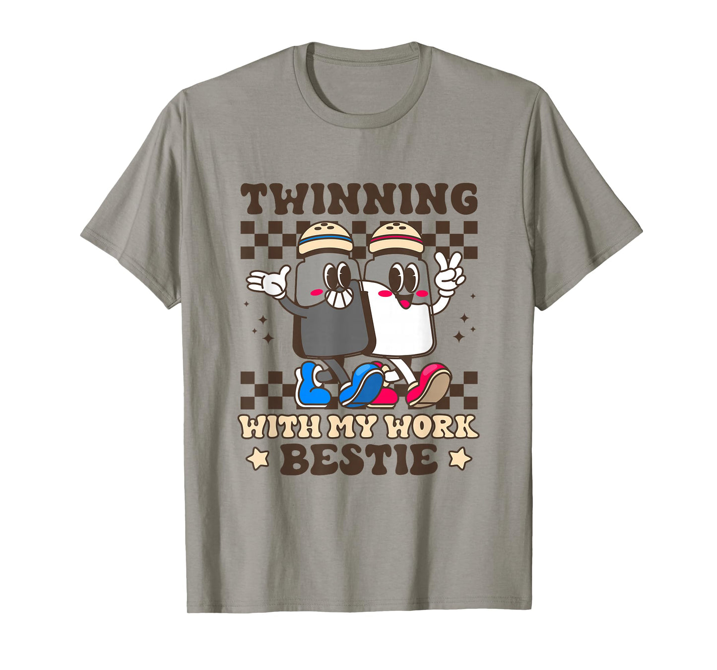 Twinning with My Work Bestie for Women Duo Sisters Matching T-Shirt