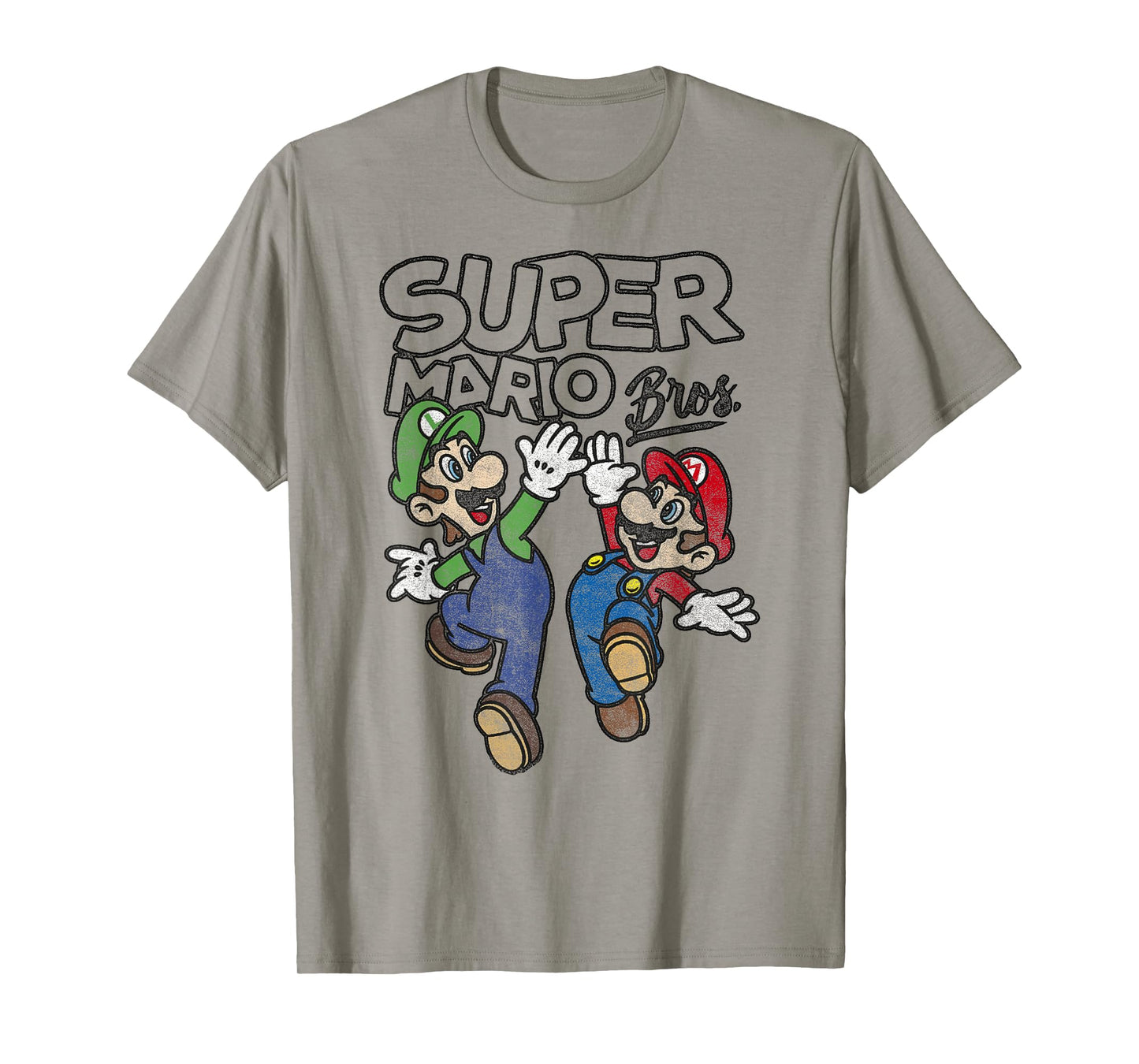 Super Mario Bros. Luigi And Mario High Five Portrait T-Shirt