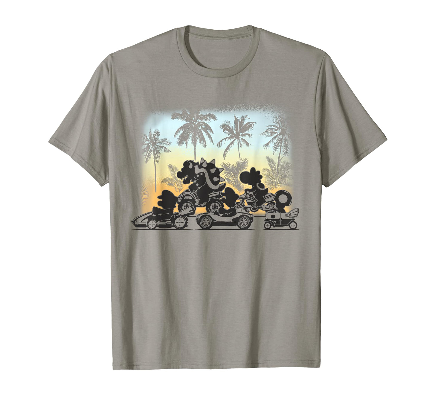 Mario Kart Tropical Silhouette Racers T-Shirt
