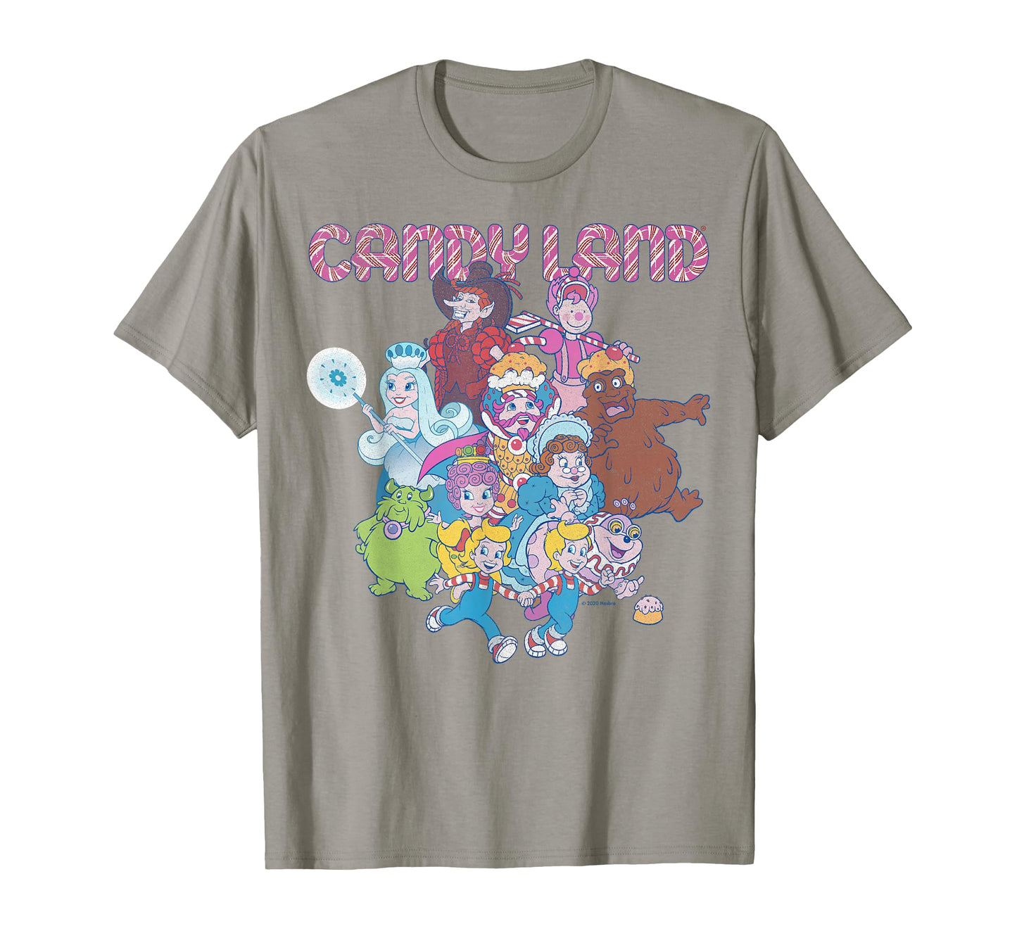 Candy Land Retro Game Characters Group Shot Logo T-Shirt