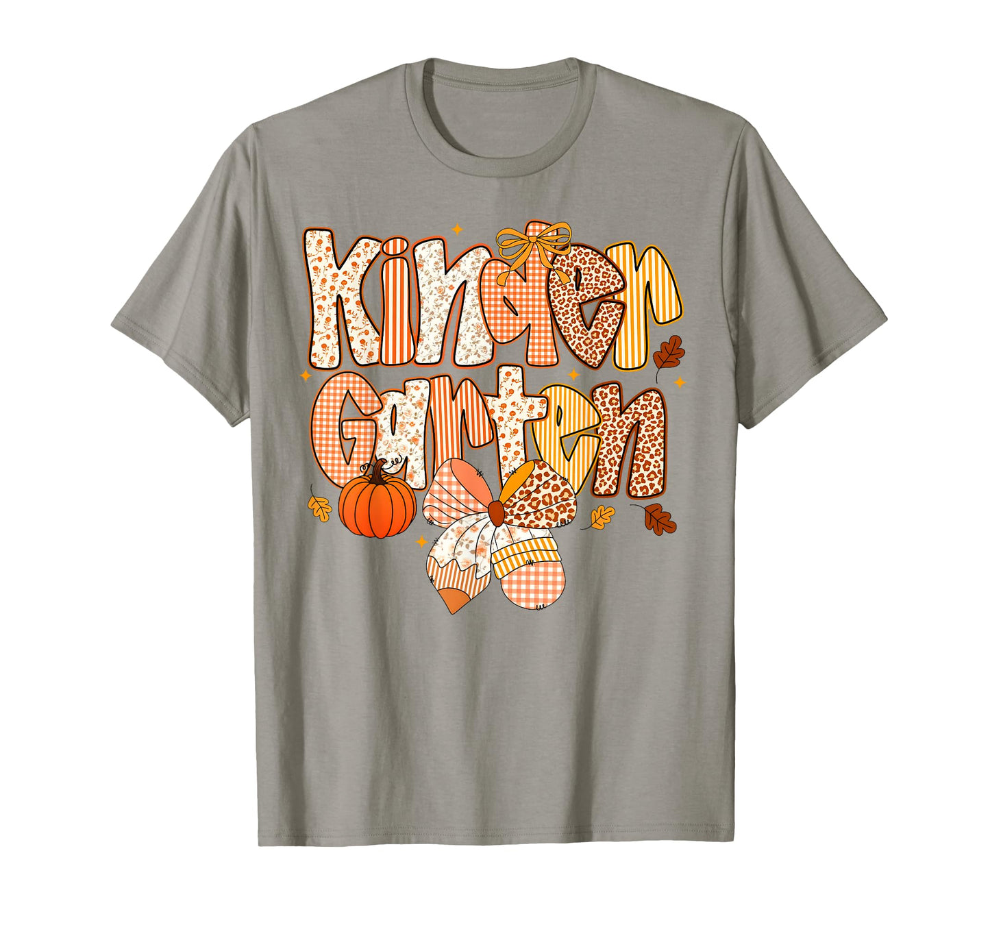 Kindergarten Fall Floral Coquette Bow Teachers Students T-Shirt