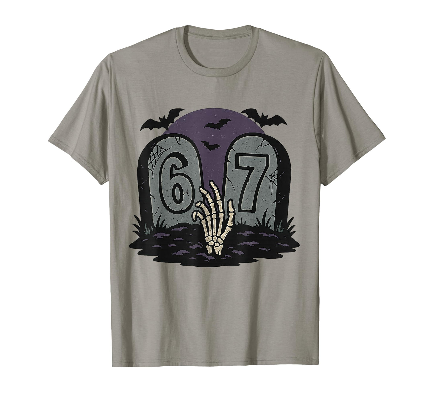 67 Meme Halloween Skeleton Spooky - Six Seven Gen Alpha Z T-Shirt
